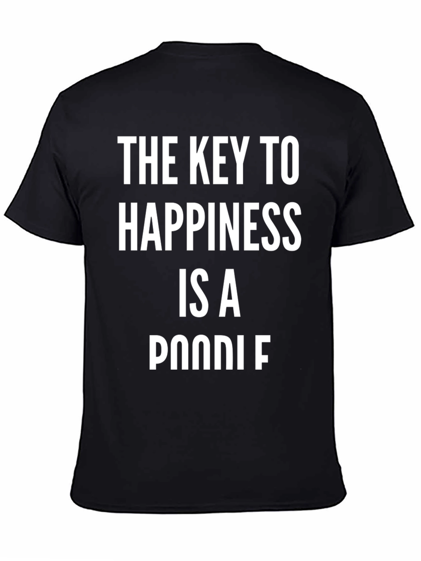 Key to Happiness Poodle Graphic T-Shirt
