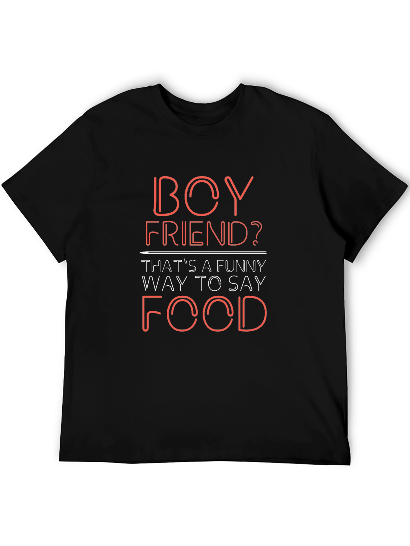 Boyfriend? Funny Way to Say Food - Novelty T-Shirt