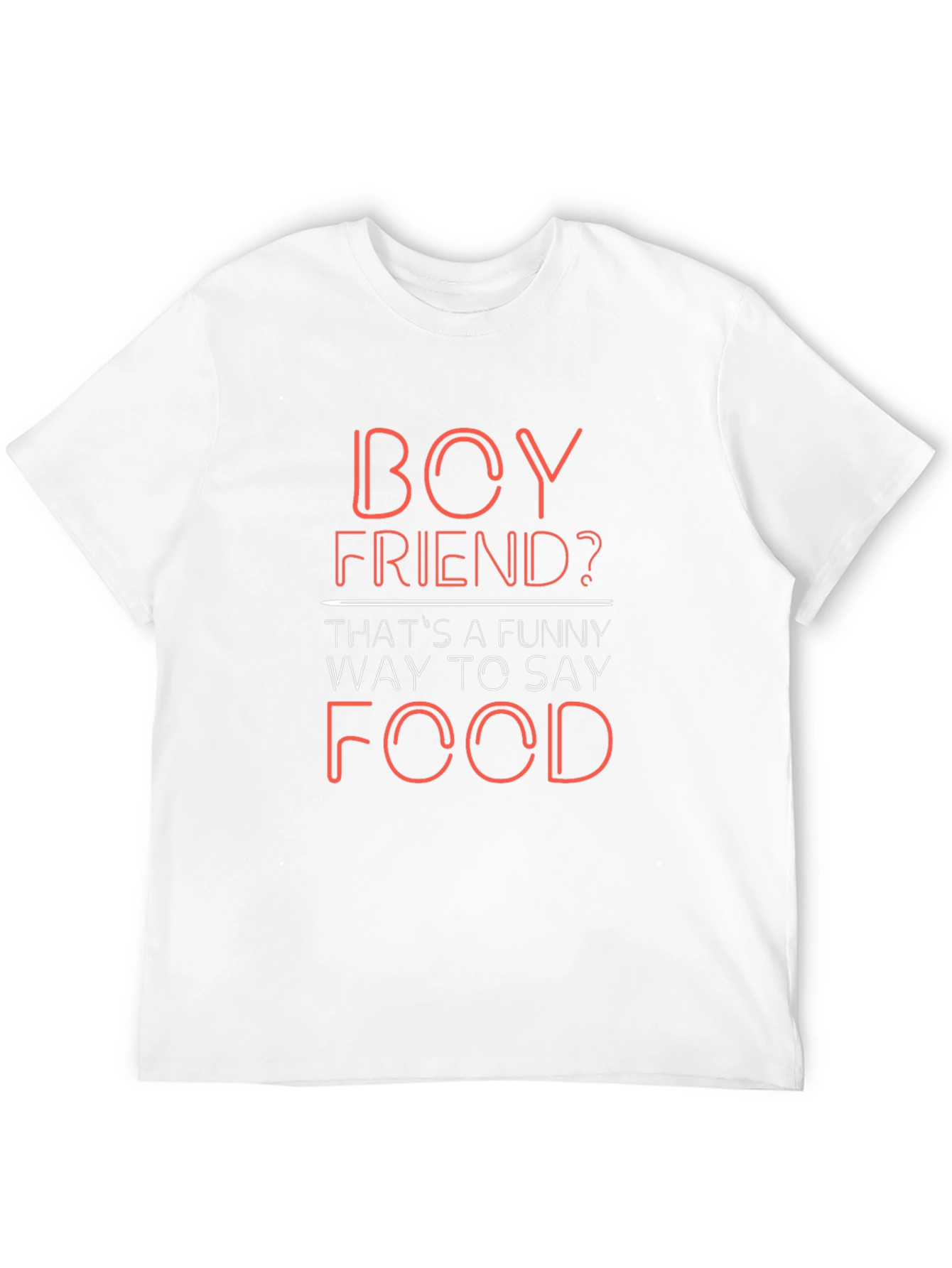 Boyfriend? Funny Way to Say Food - Novelty T-Shirt