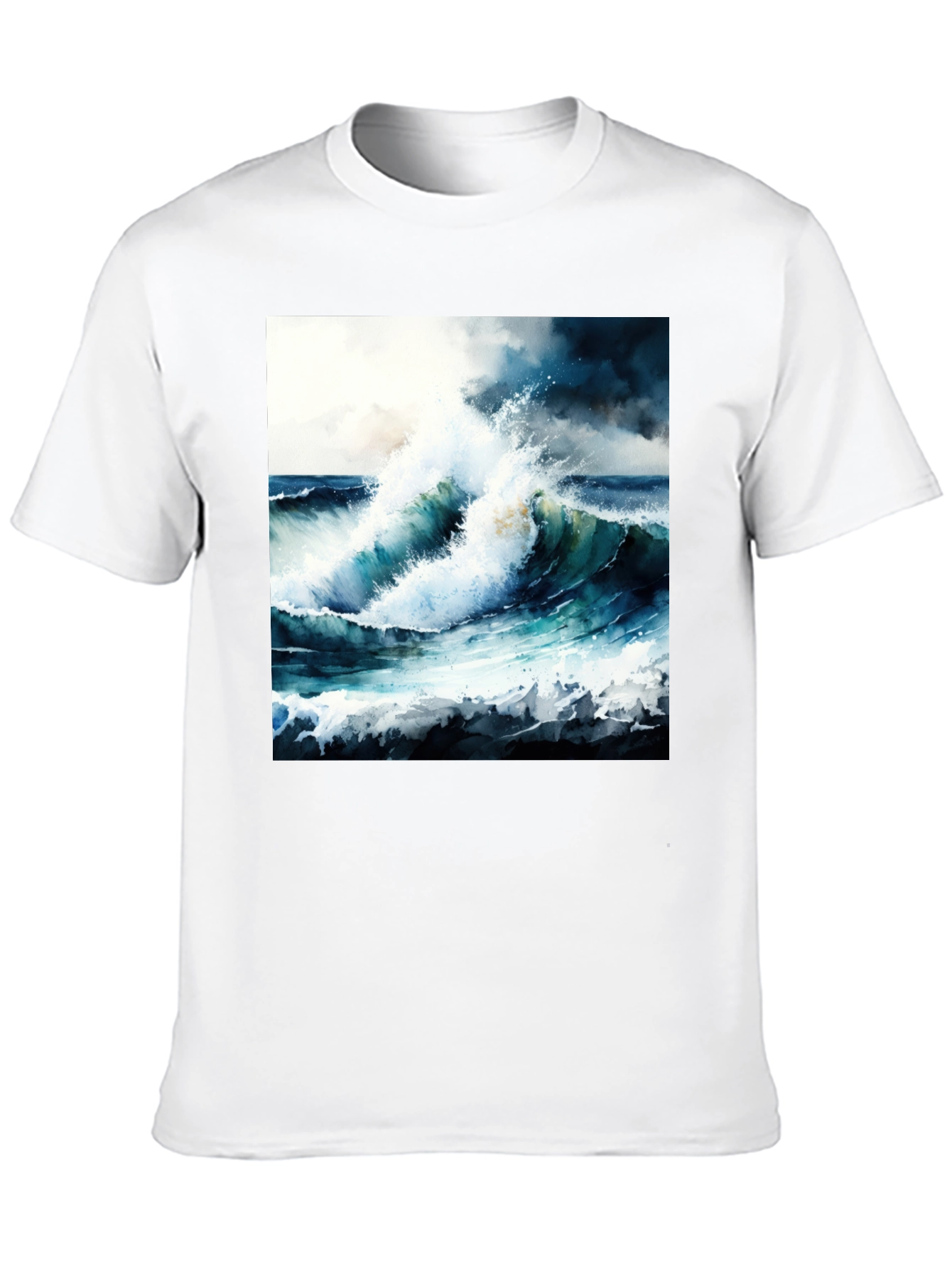 Ocean Wave Art Tee - Coastal Style Shirt