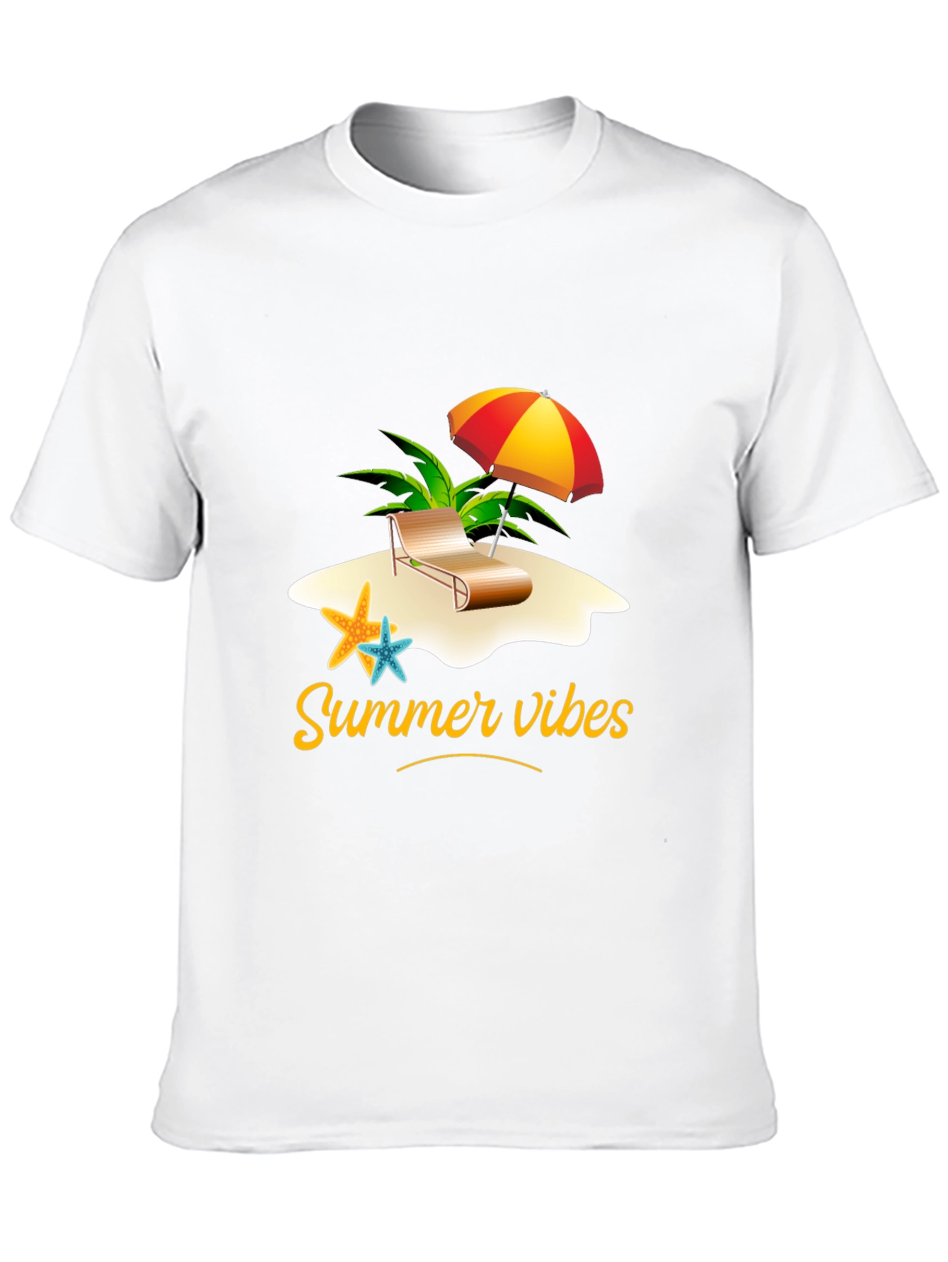 Summer Vibes Black Graphic T-Shirt