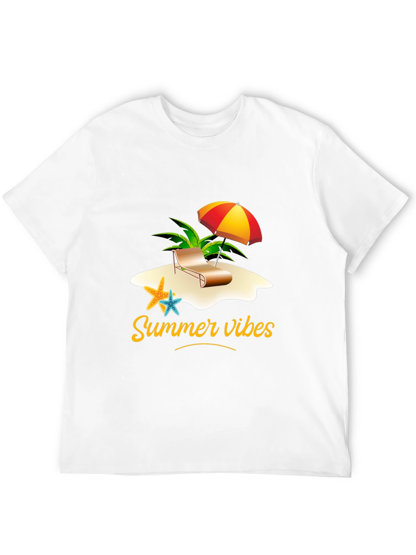 Summer Vibes Black Graphic T-Shirt