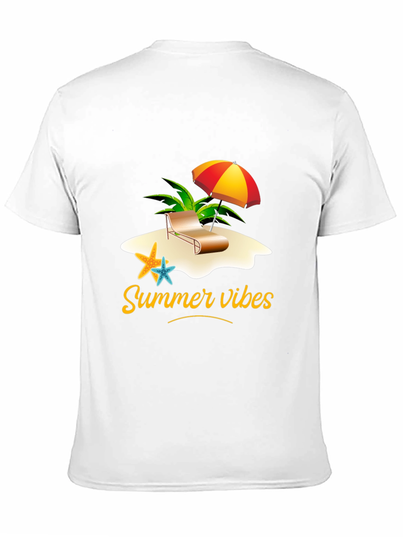 Summer Vibes Black Graphic T-Shirt
