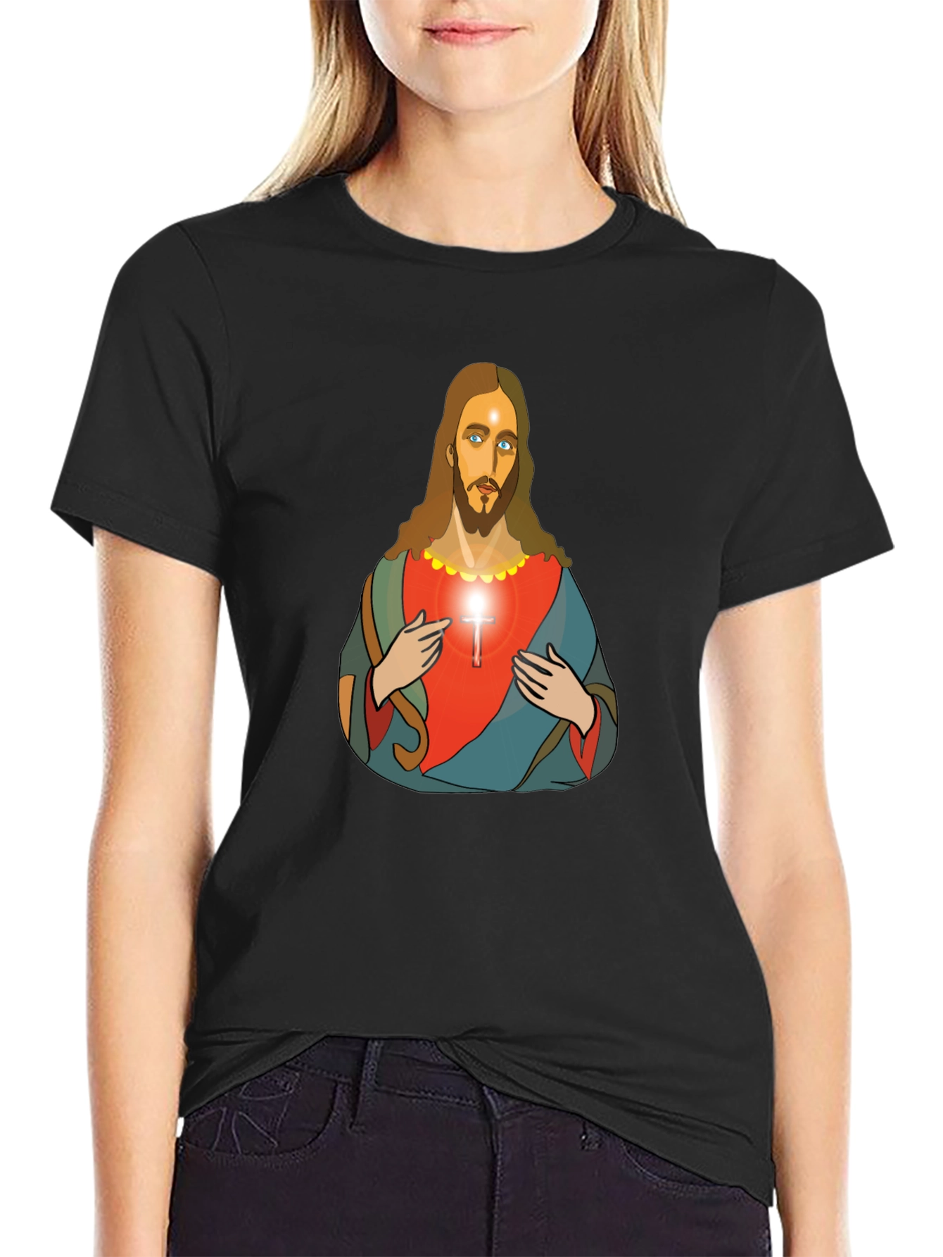 Jesus Graphic T-Shirt - Black