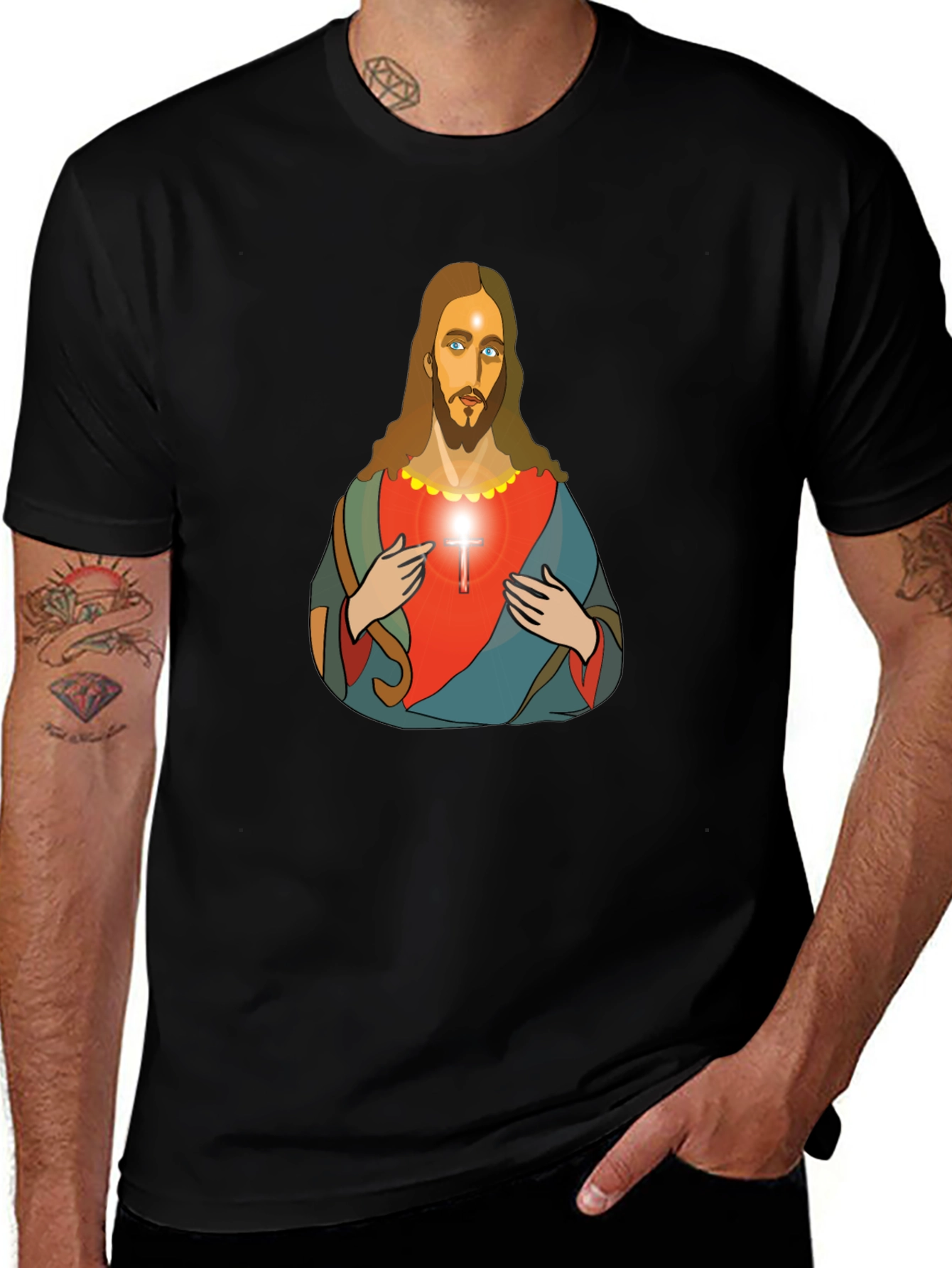 Jesus Graphic T-Shirt - Black