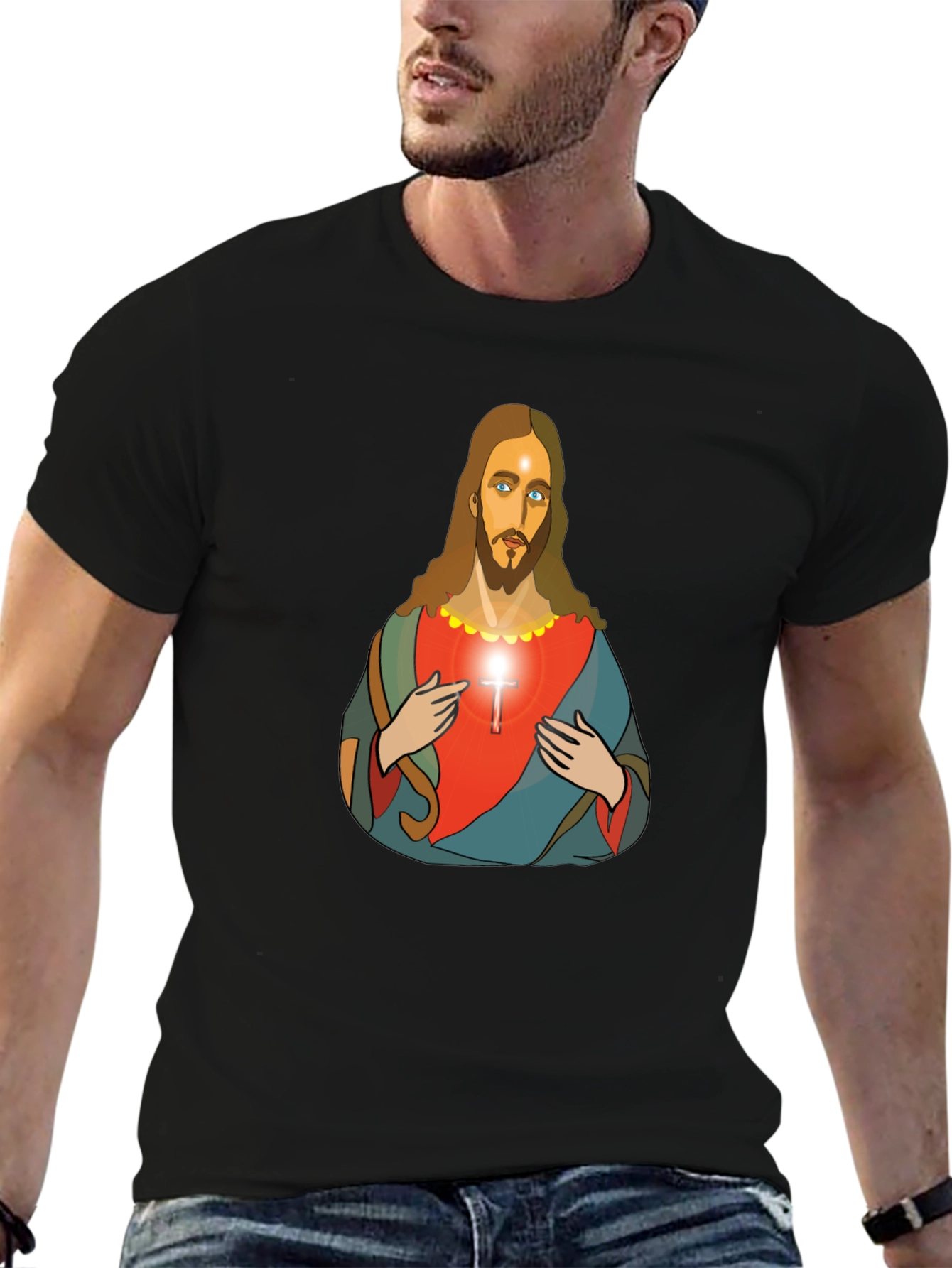 Jesus Graphic T-Shirt - Black