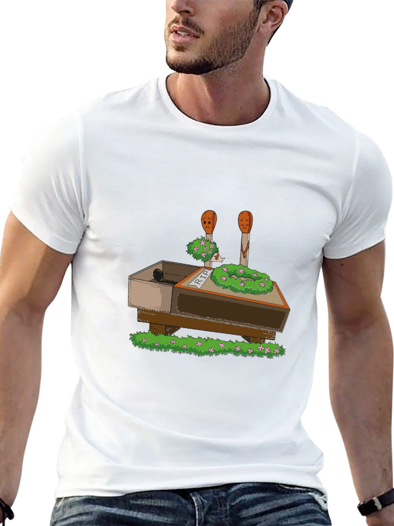 RIP Funny Matchsticks T-Shirt - Black Cotton Tee