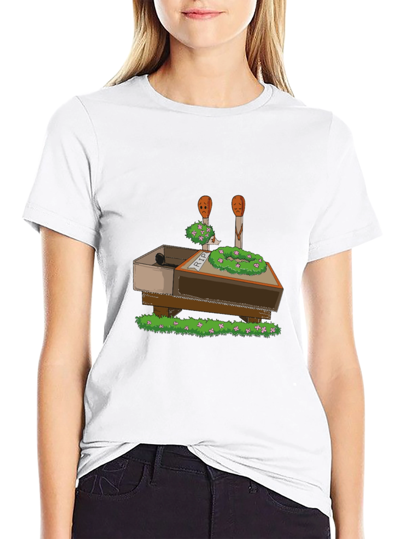 RIP Funny Matchsticks T-Shirt - Black Cotton Tee
