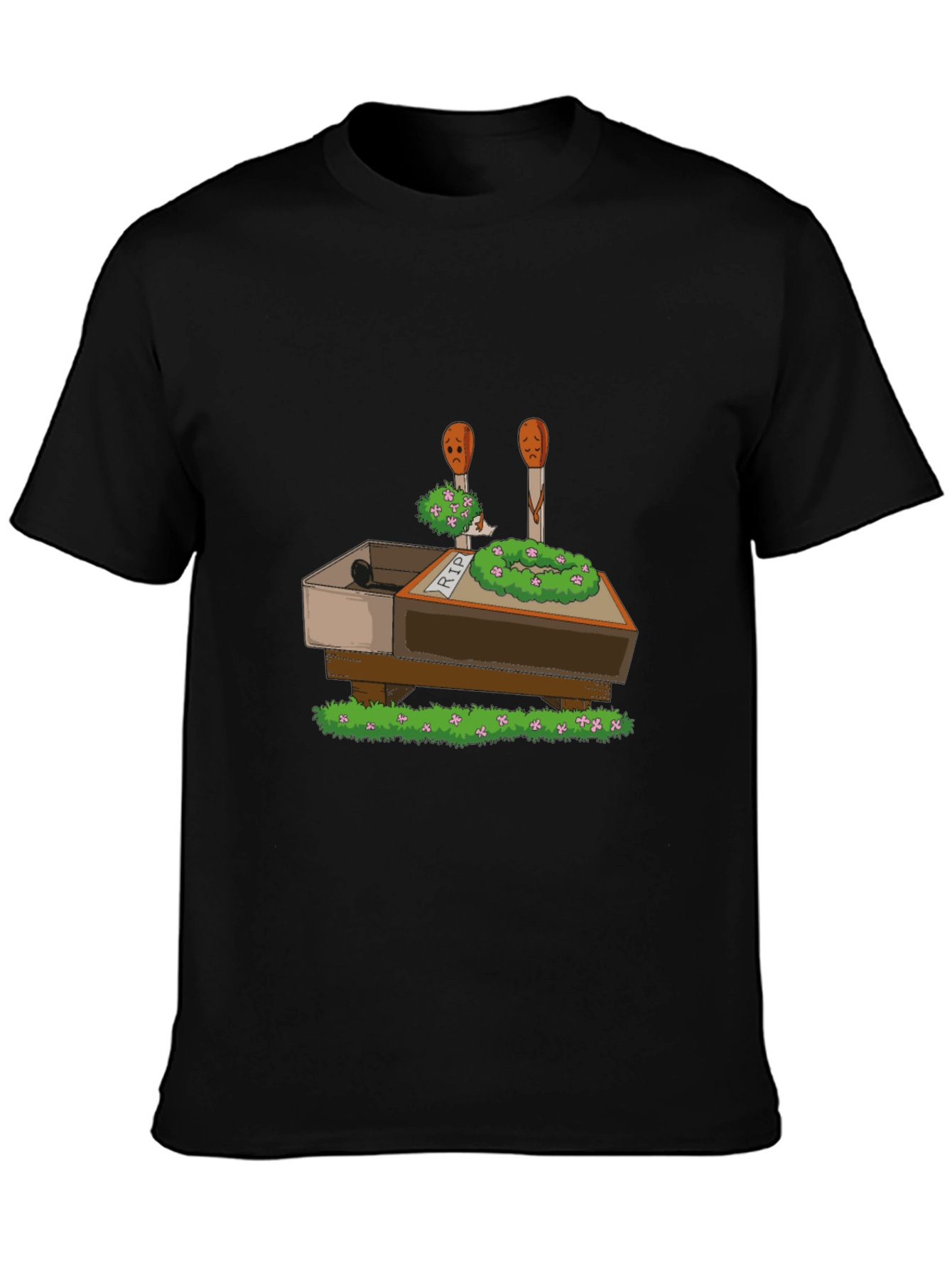 RIP Funny Matchsticks T-Shirt - Black Cotton Tee