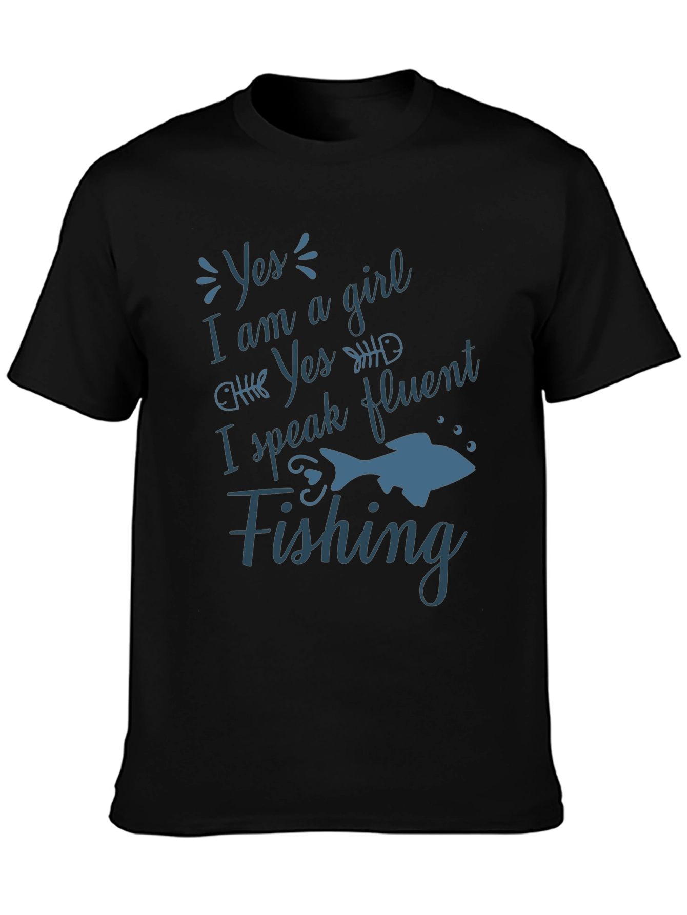 Funny Fishing T-Shirt - Yes I Am a Girl