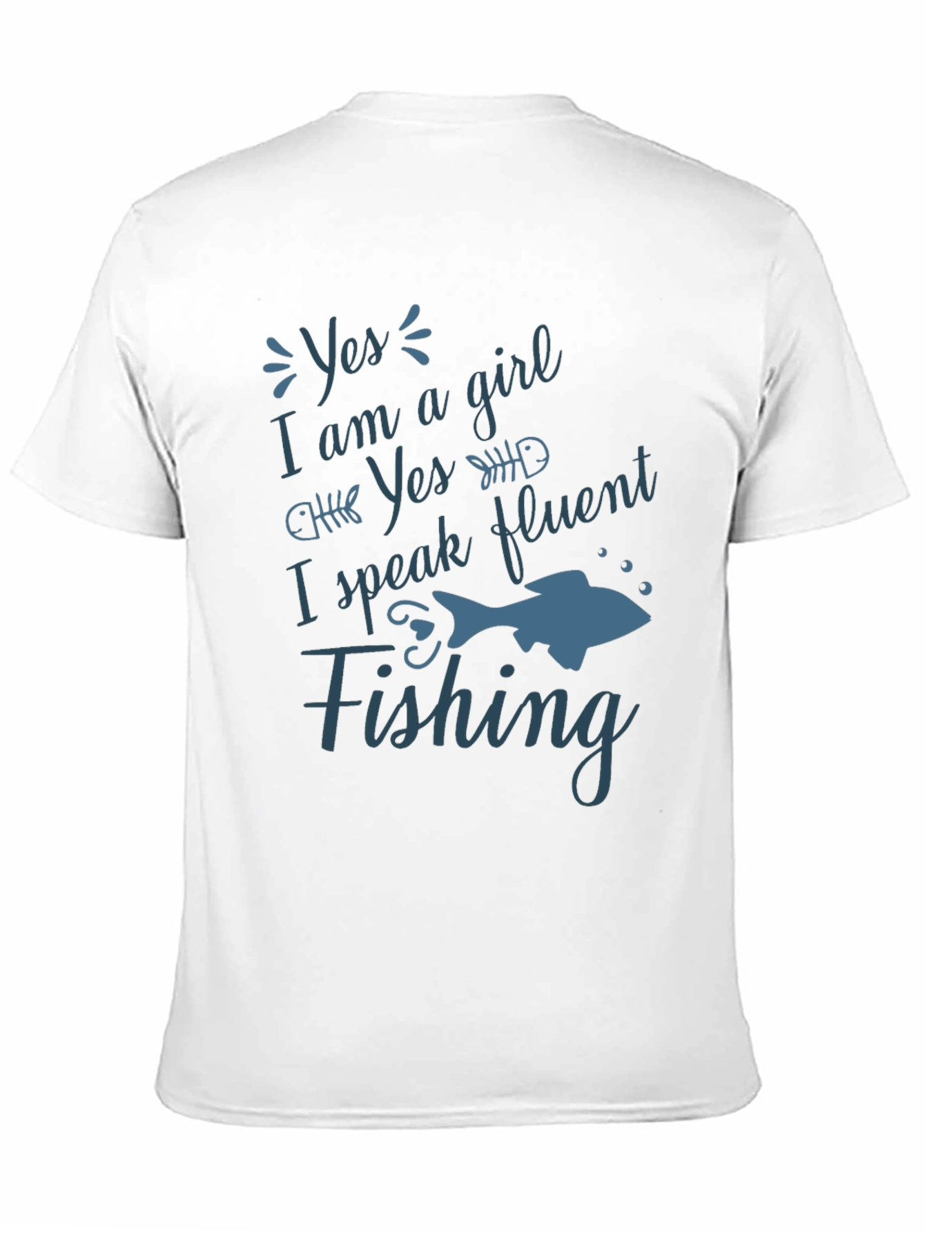 Funny Fishing T-Shirt - Yes I Am a Girl