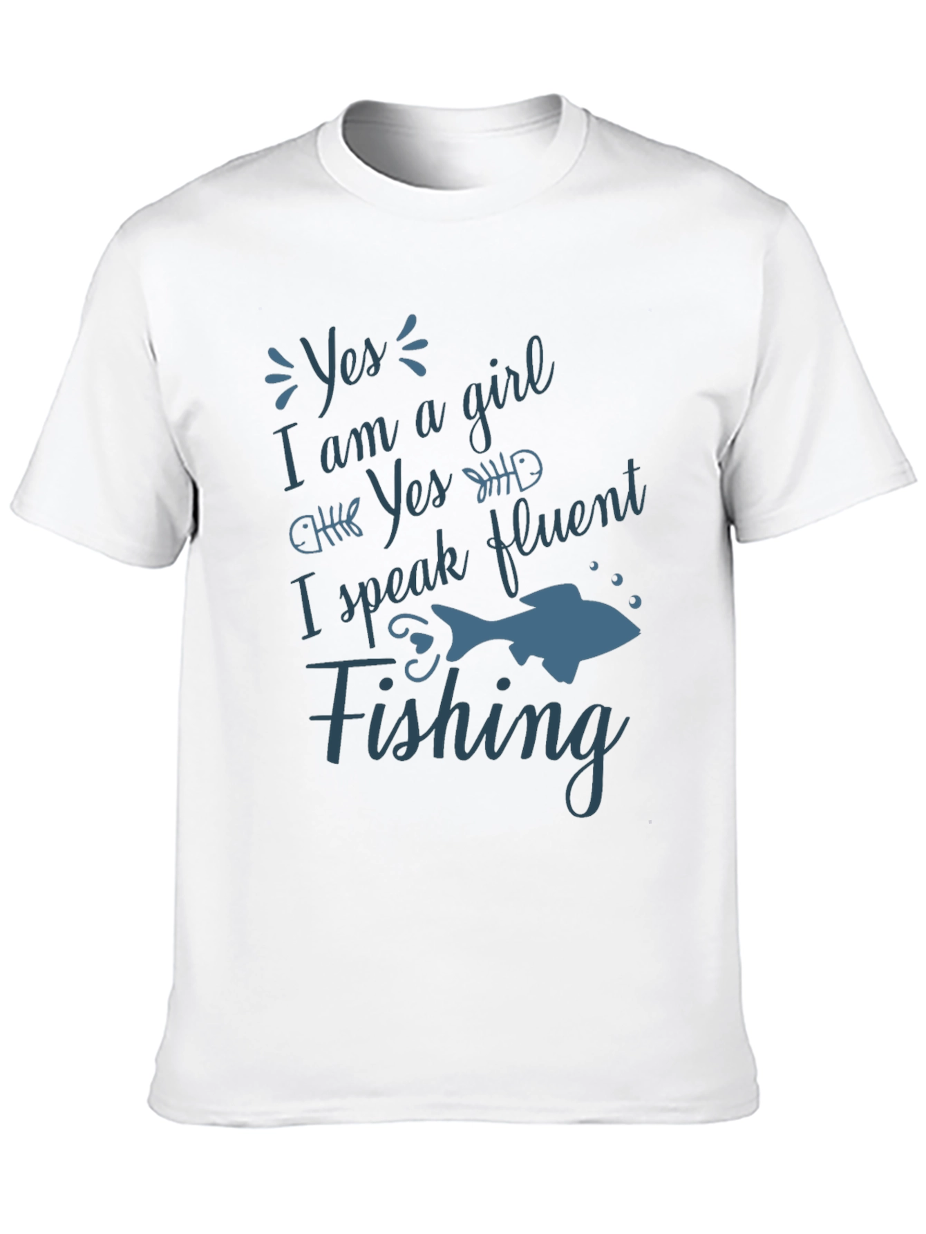 Funny Fishing T-Shirt - Yes I Am a Girl