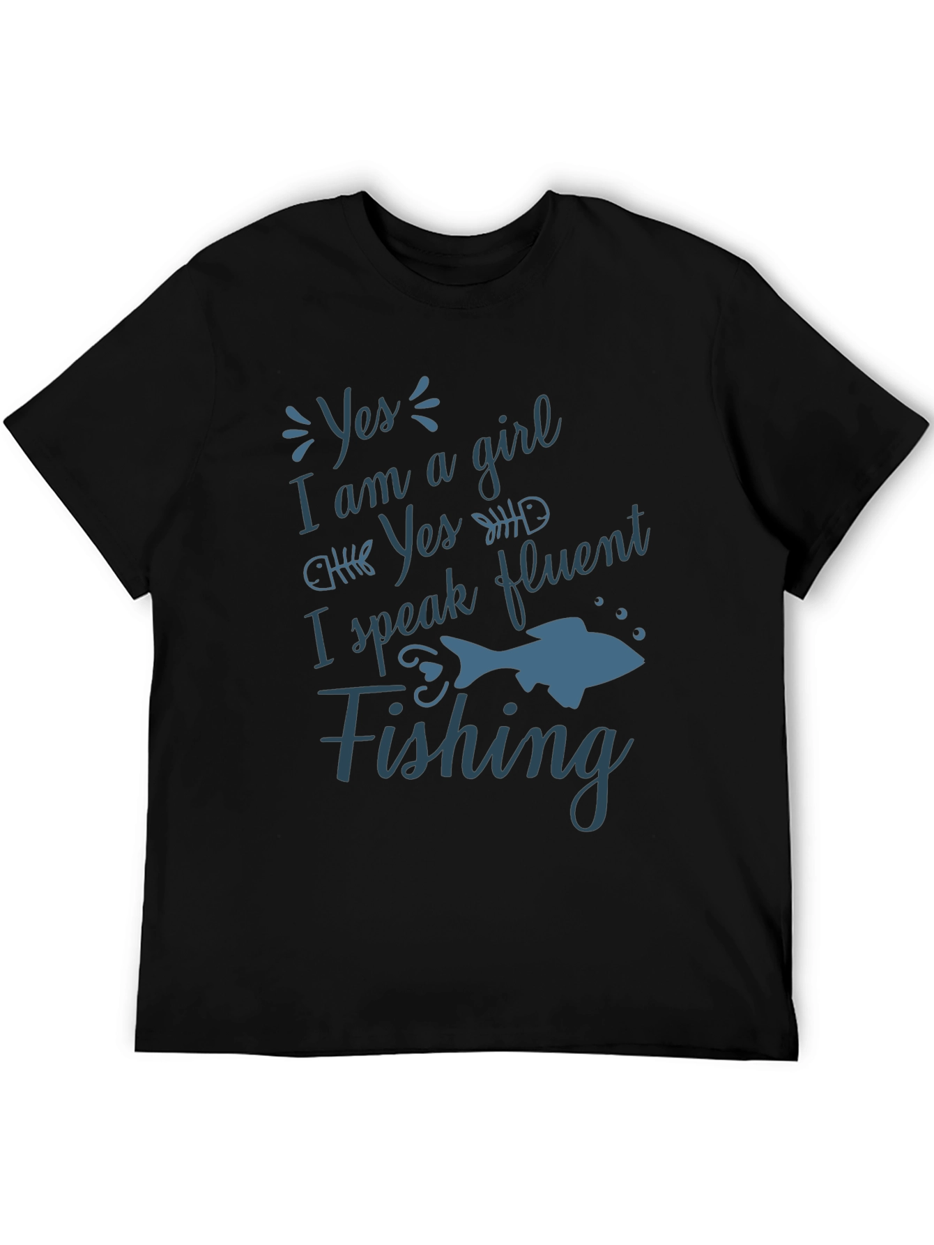 Funny Fishing T-Shirt - Yes I Am a Girl