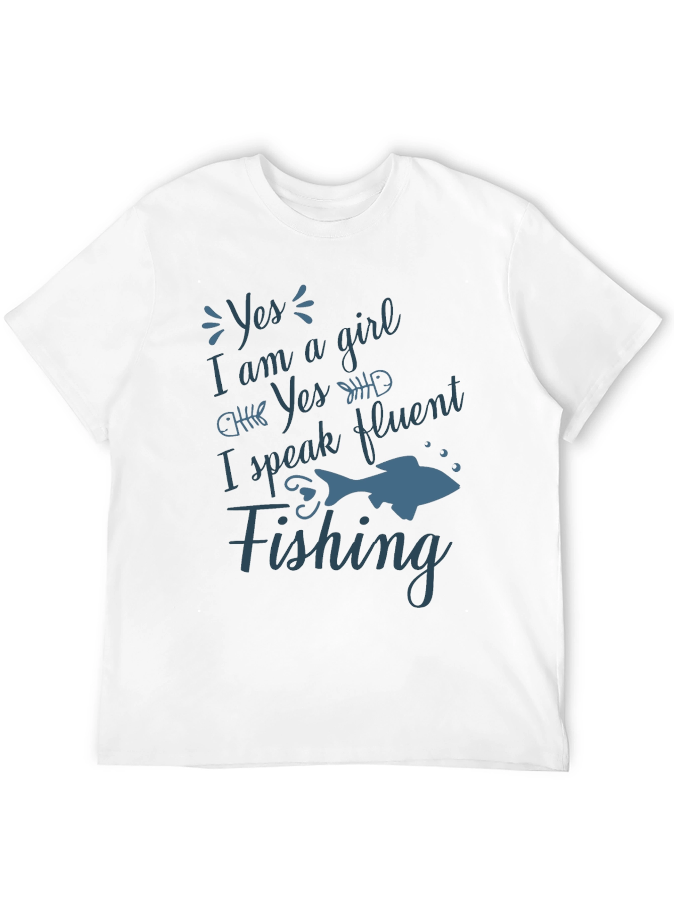 Funny Fishing T-Shirt - Yes I Am a Girl