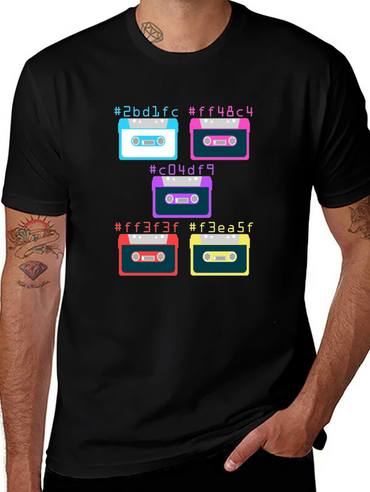 Retro Cassette Tape Color Code T-Shirt - Music Lover Tee
