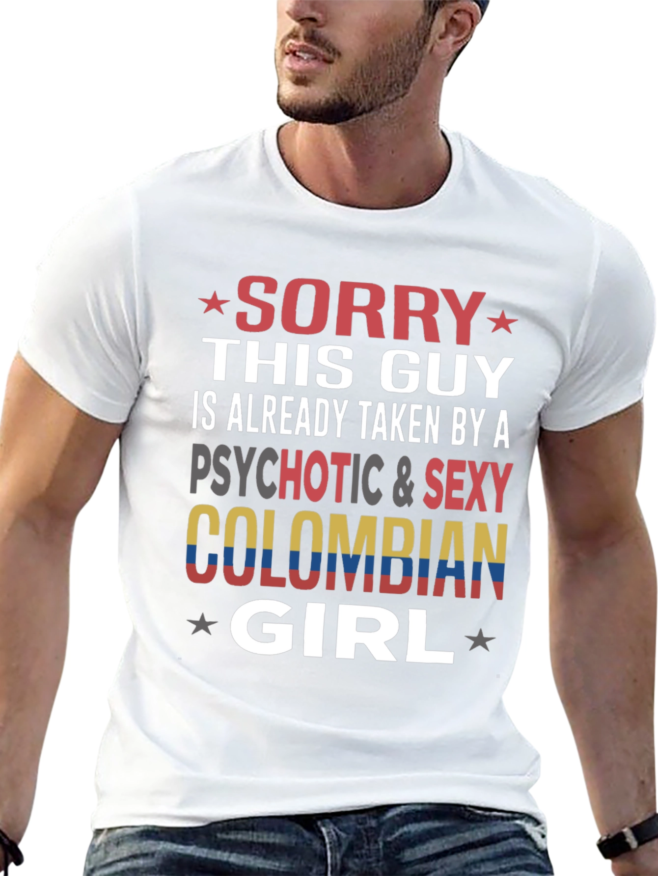 Sorry This Guy is Taken Colombian Girl T-Shirt