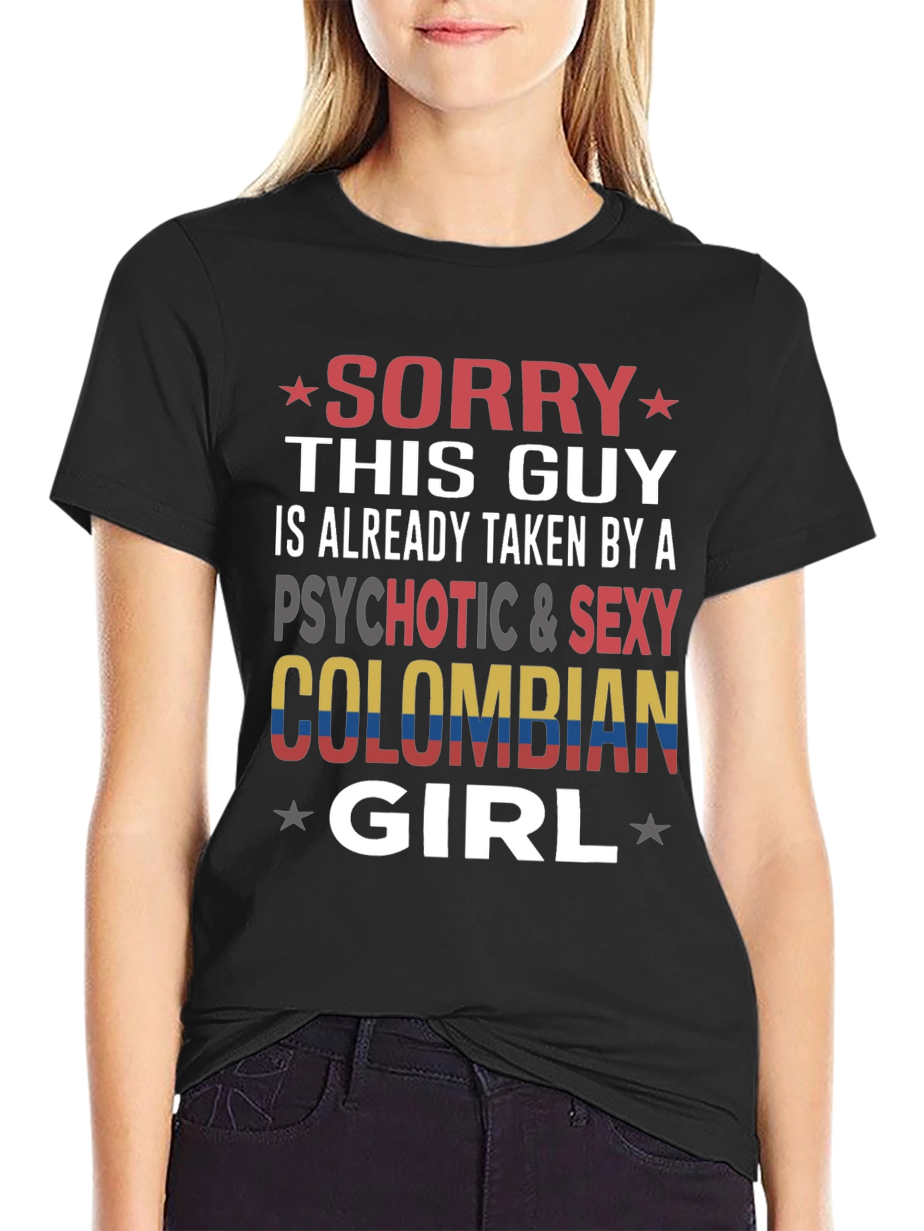 Sorry This Guy is Taken Colombian Girl T-Shirt