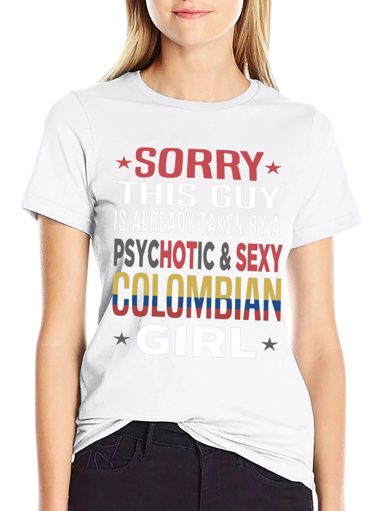 Sorry This Guy is Taken Colombian Girl T-Shirt