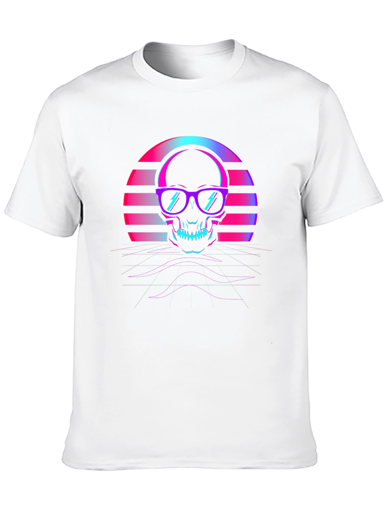 Retro Skull T-Shirt - 80s Style Graphic Tee