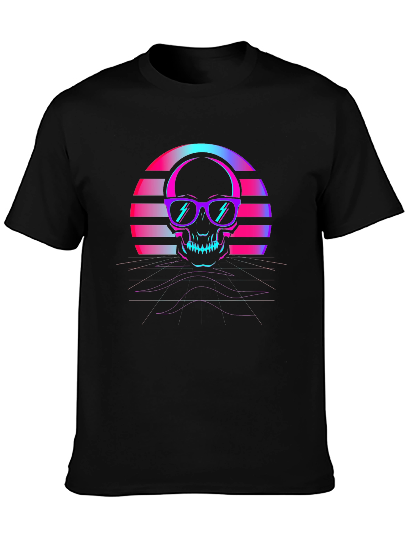 Retro Skull T-Shirt - 80s Style Graphic Tee