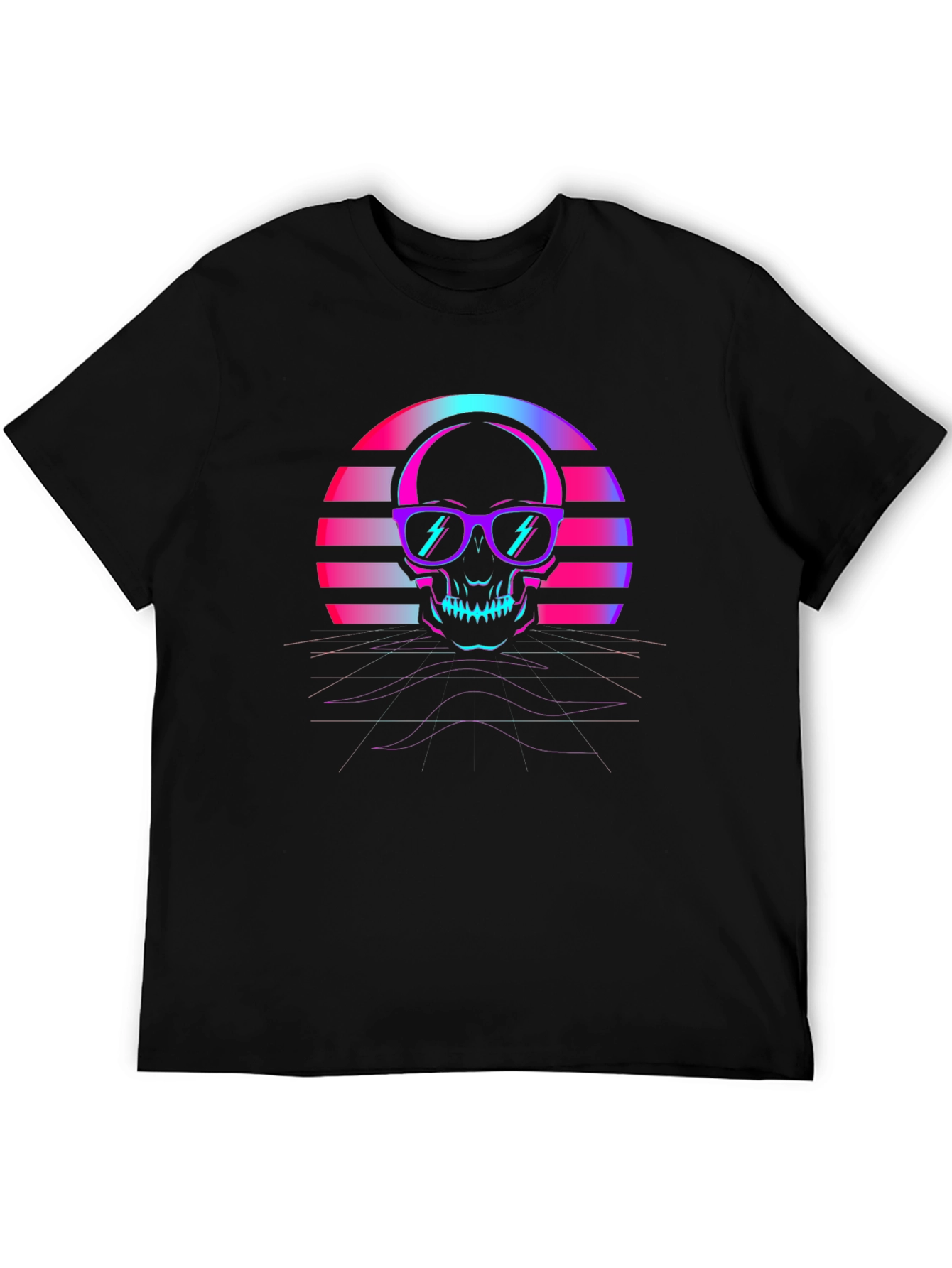 Retro Skull T-Shirt - 80s Style Graphic Tee