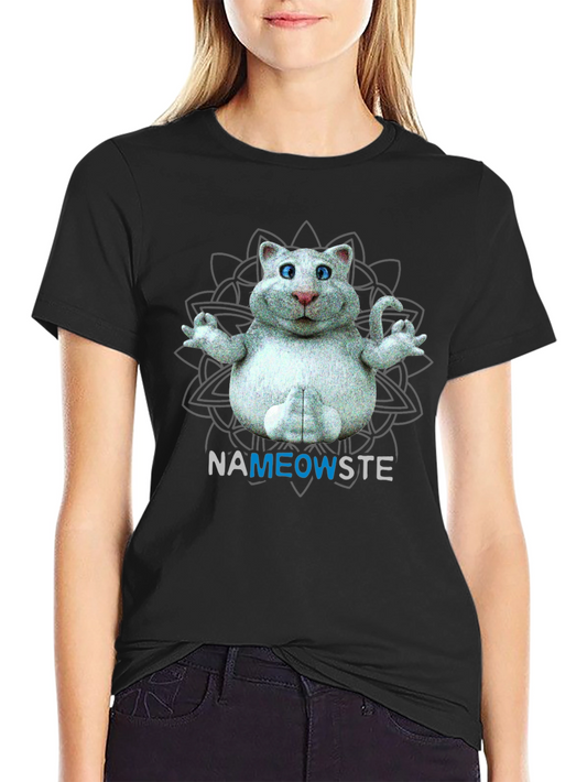 Namaste Cat T-Shirt - Funny Yoga Tee