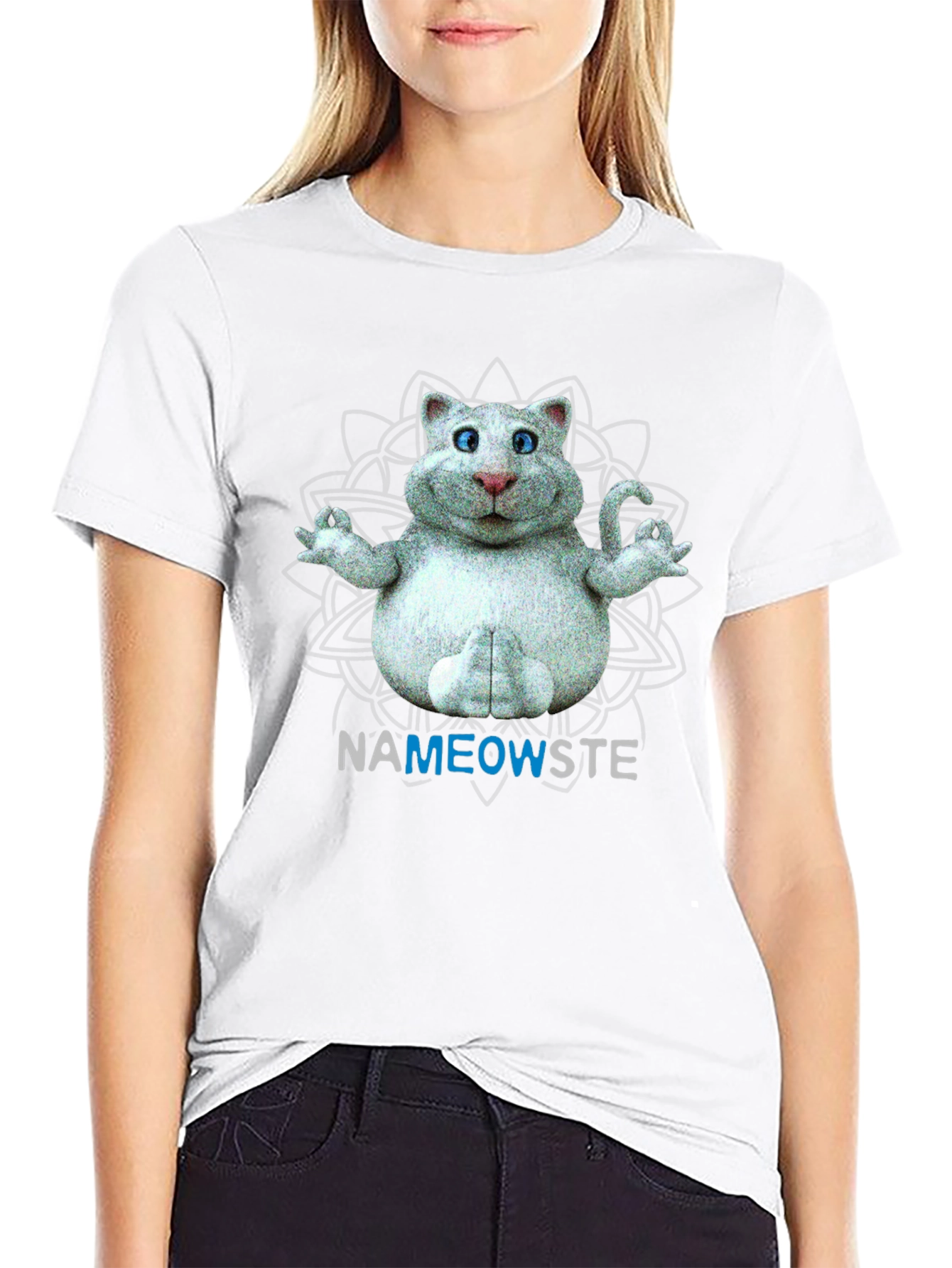 Namaste Cat T-Shirt - Funny Yoga Tee