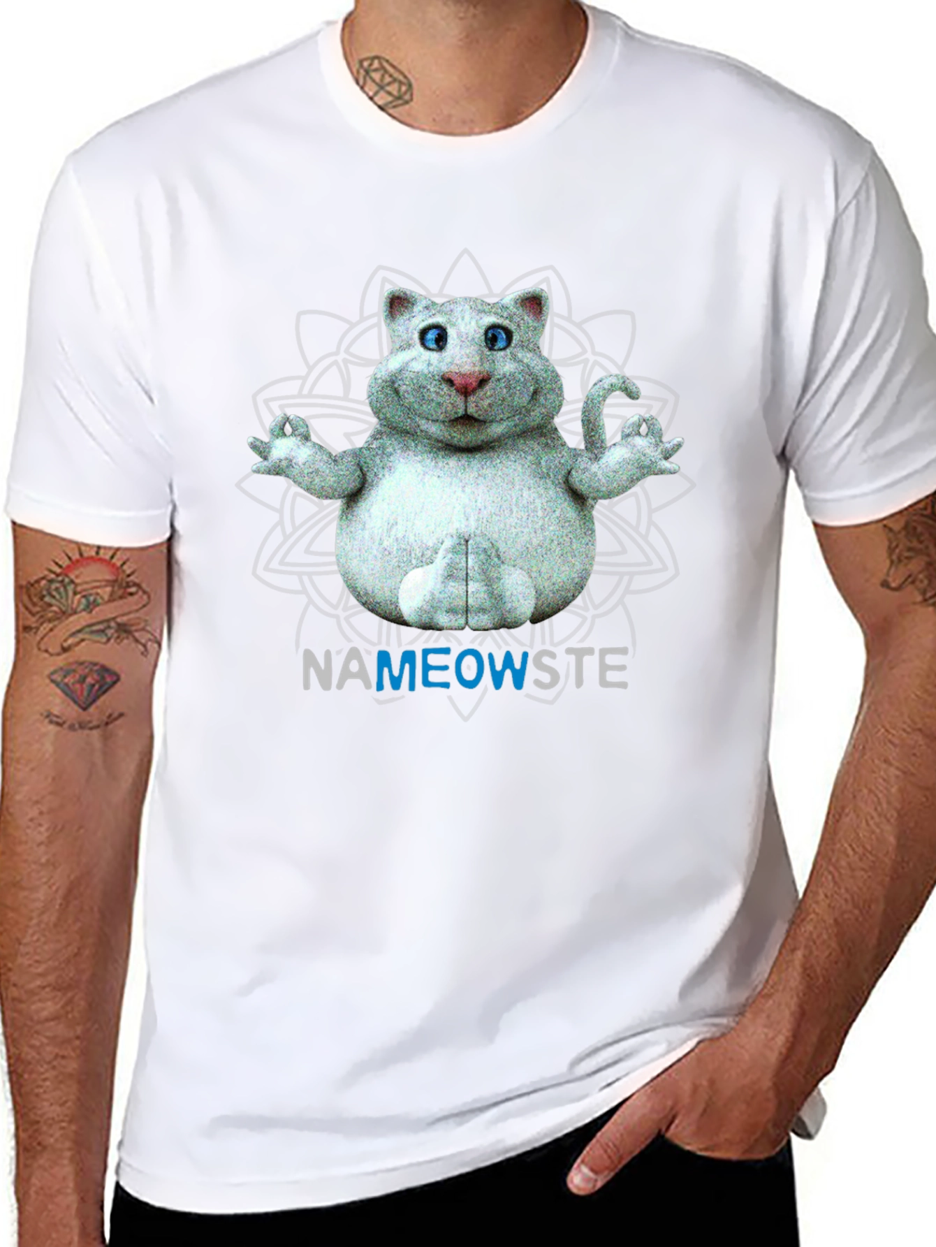 Namaste Cat T-Shirt - Funny Yoga Tee