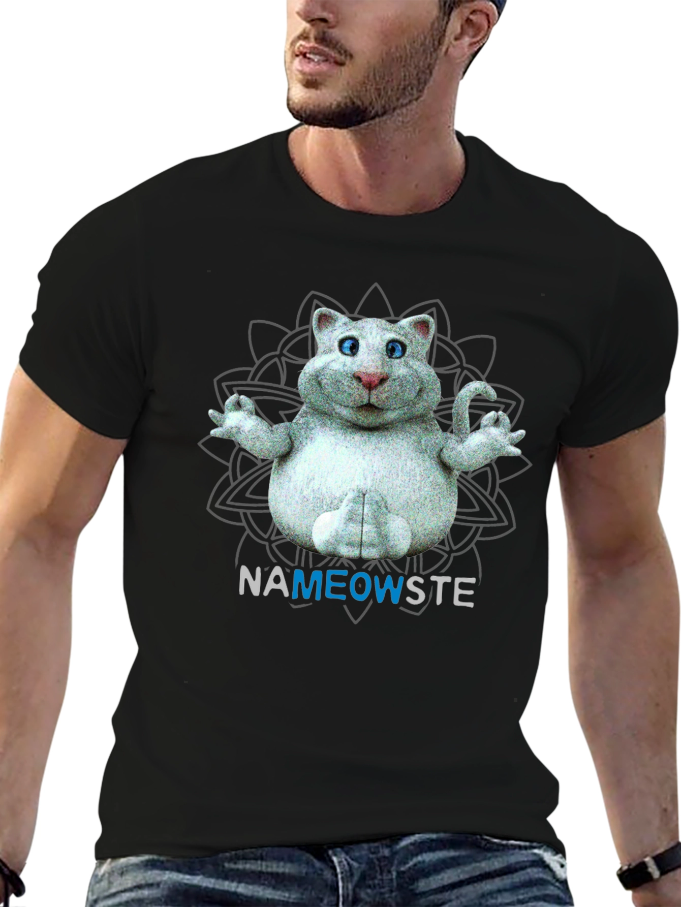 Namaste Cat T-Shirt - Funny Yoga Tee