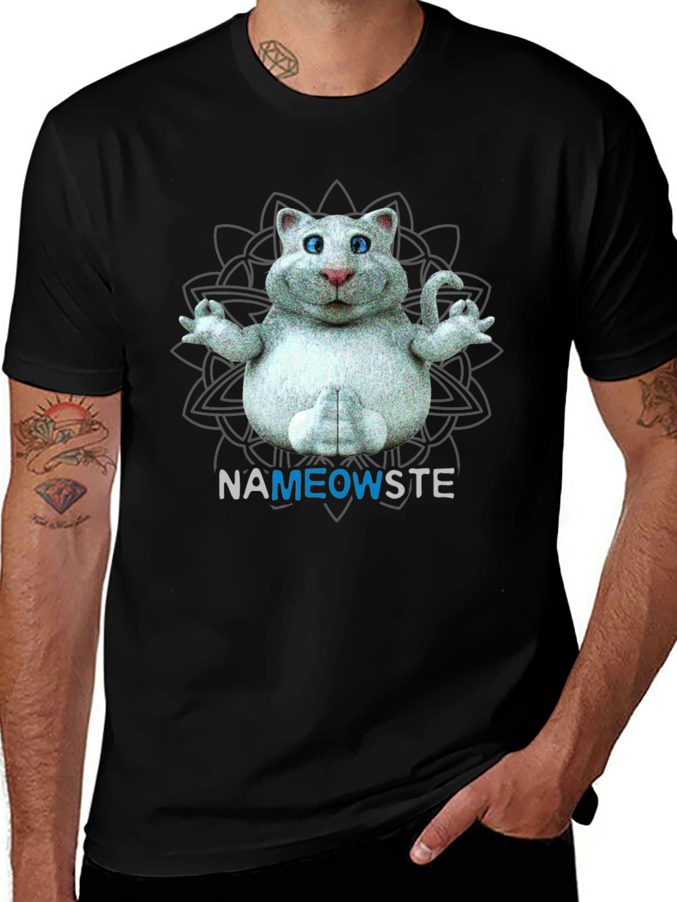 Namaste Cat T-Shirt - Funny Yoga Tee