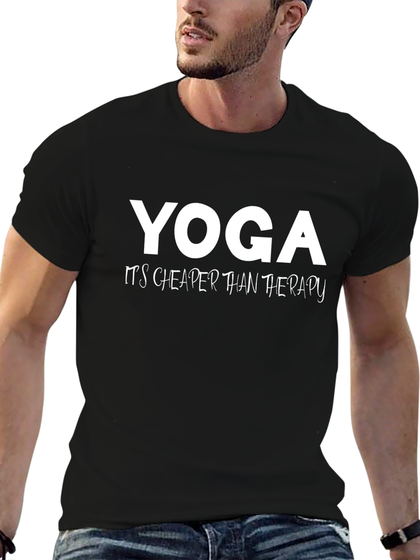 Yoga Cheaper Than Therapy Graphic T-Shirt