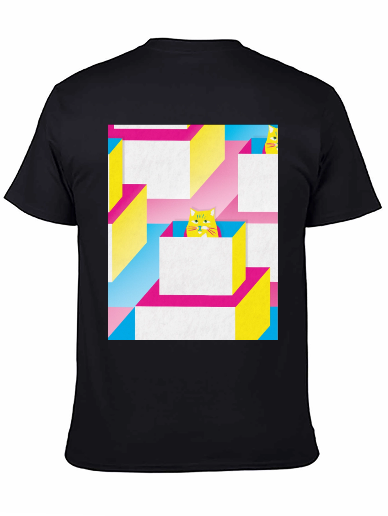 Geometric Cat T-Shirt