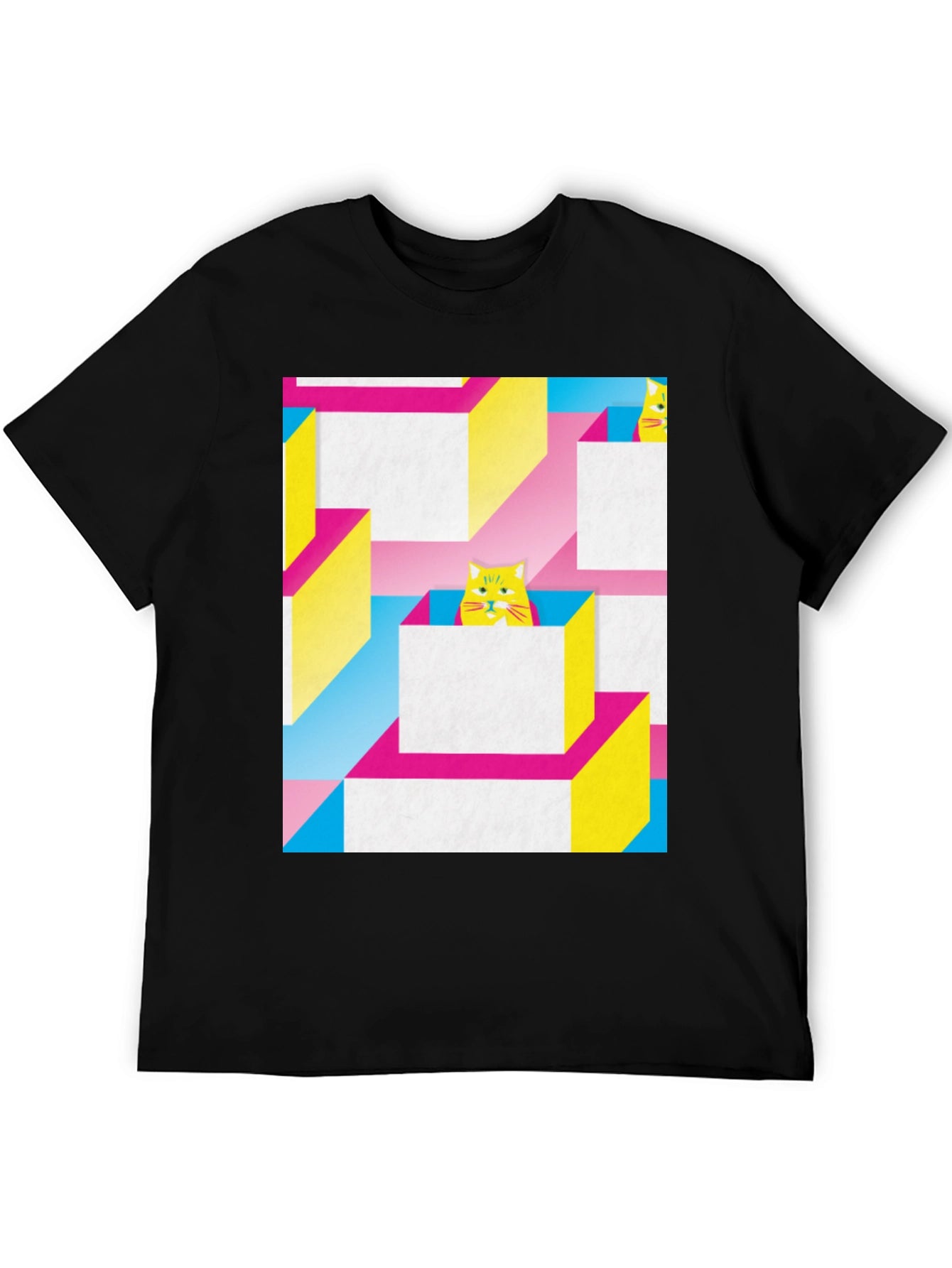 Geometric Cat T-Shirt