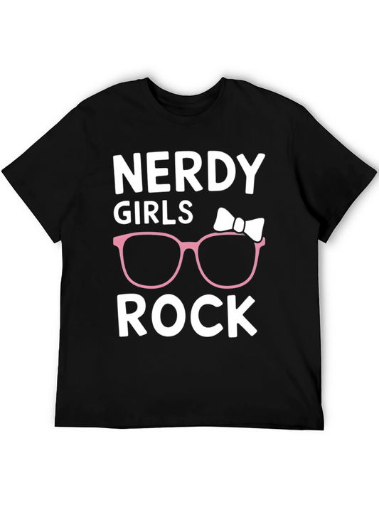 Nerdy Girls Rock Graphic Tee - Black T-Shirt
