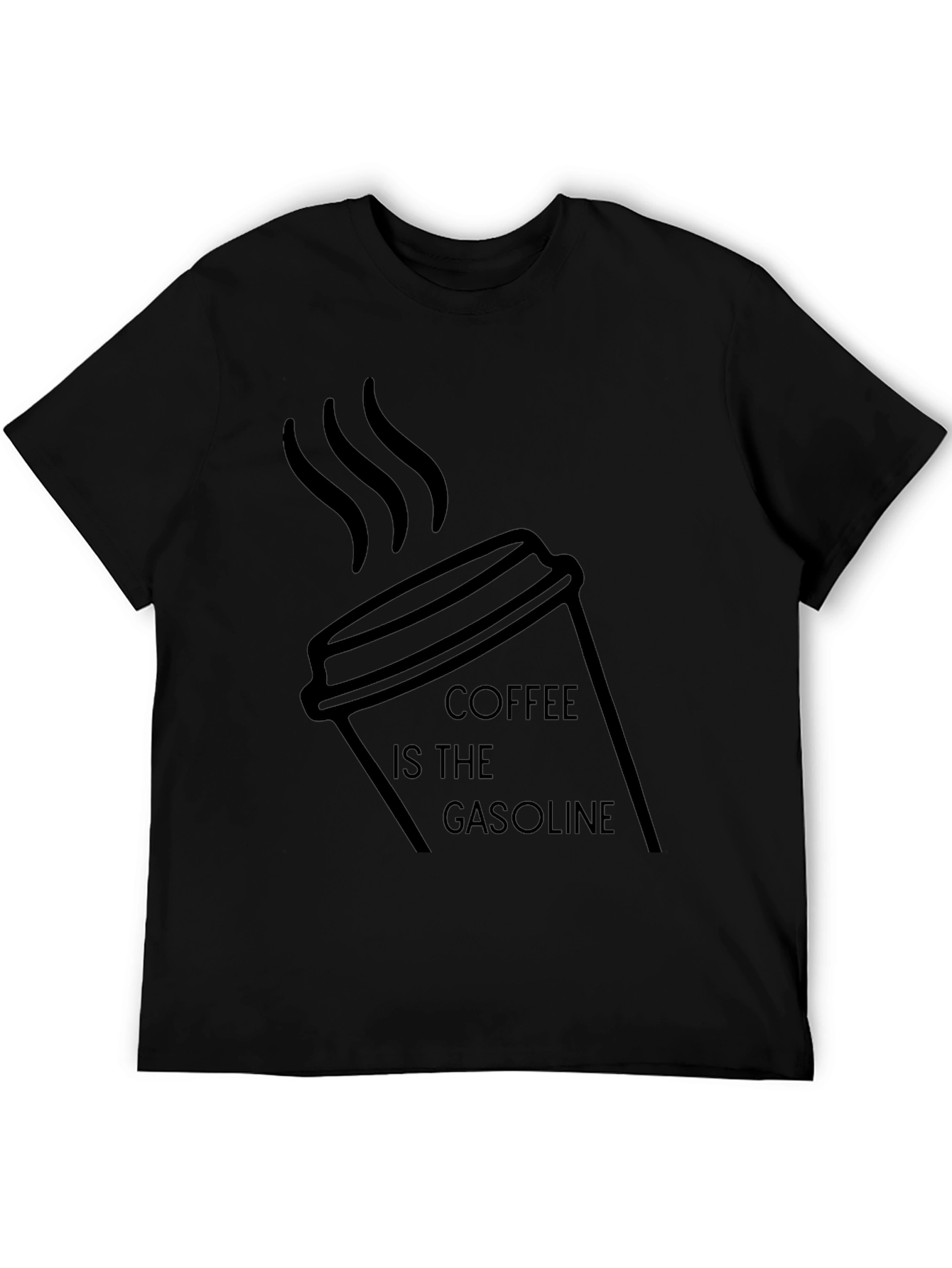 Coffee is the Gasoline Black Graphic Tee