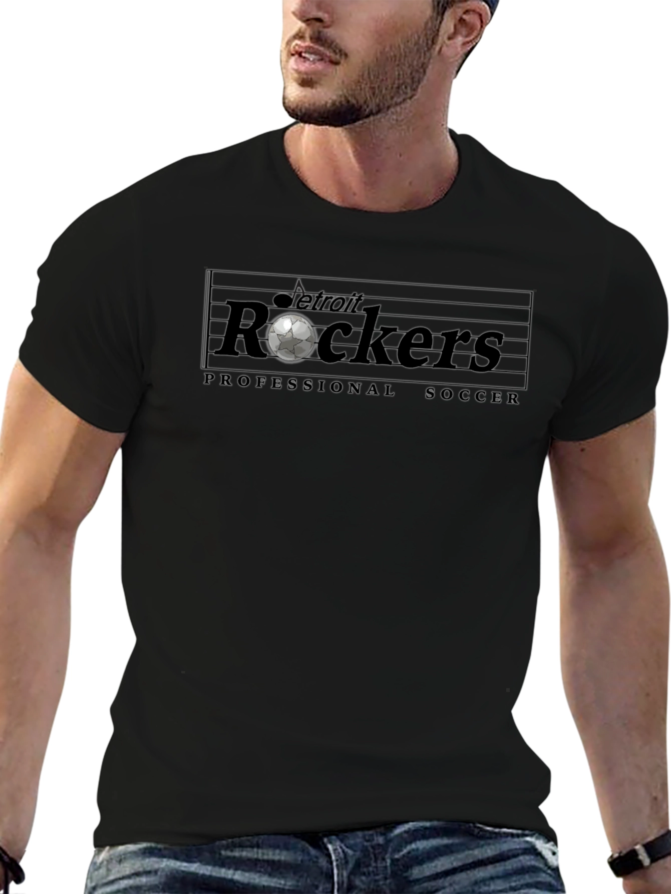 Detroit Rockers Soccer T-Shirt - Black