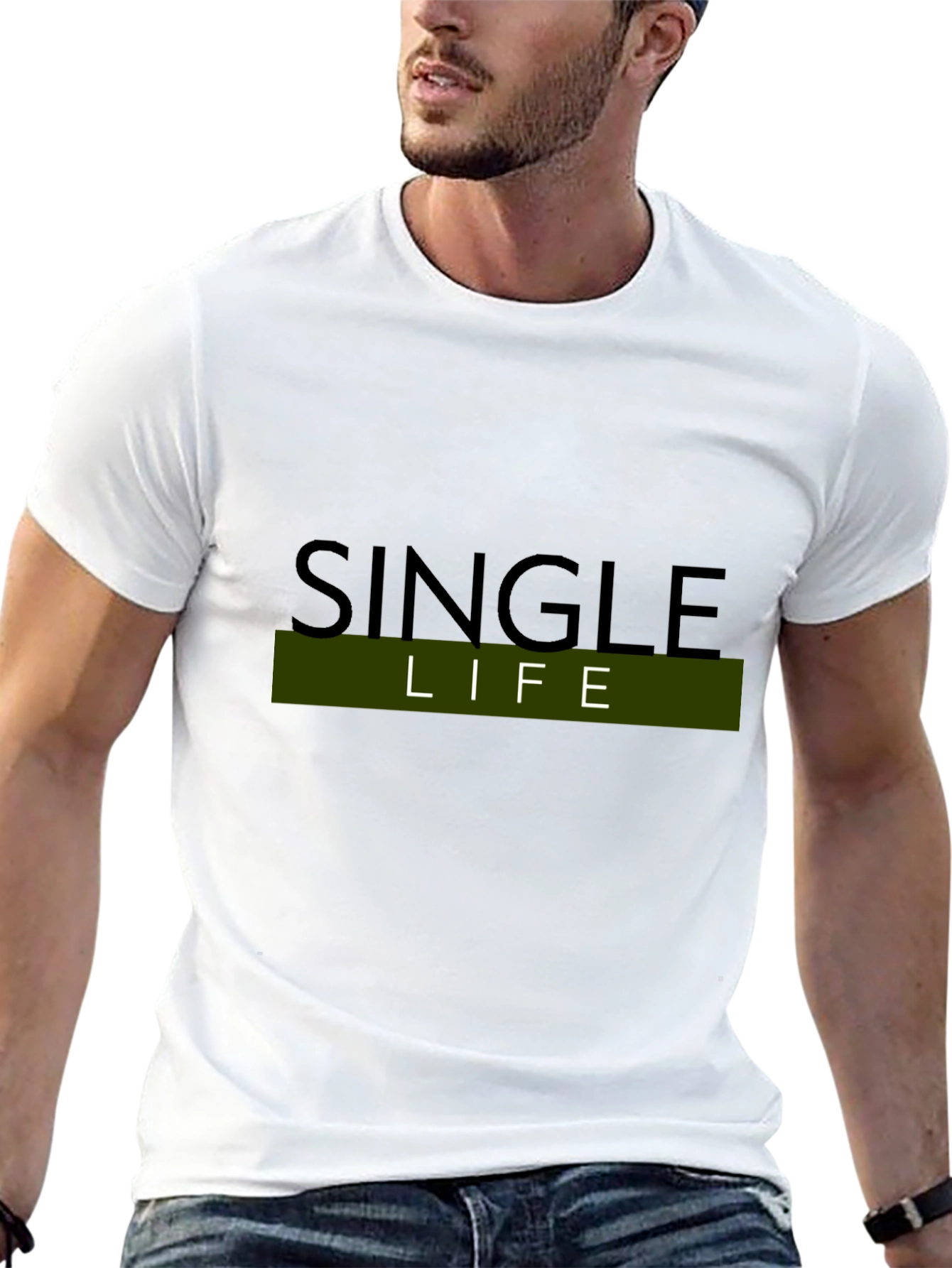 Single Life Black Graphic Tee