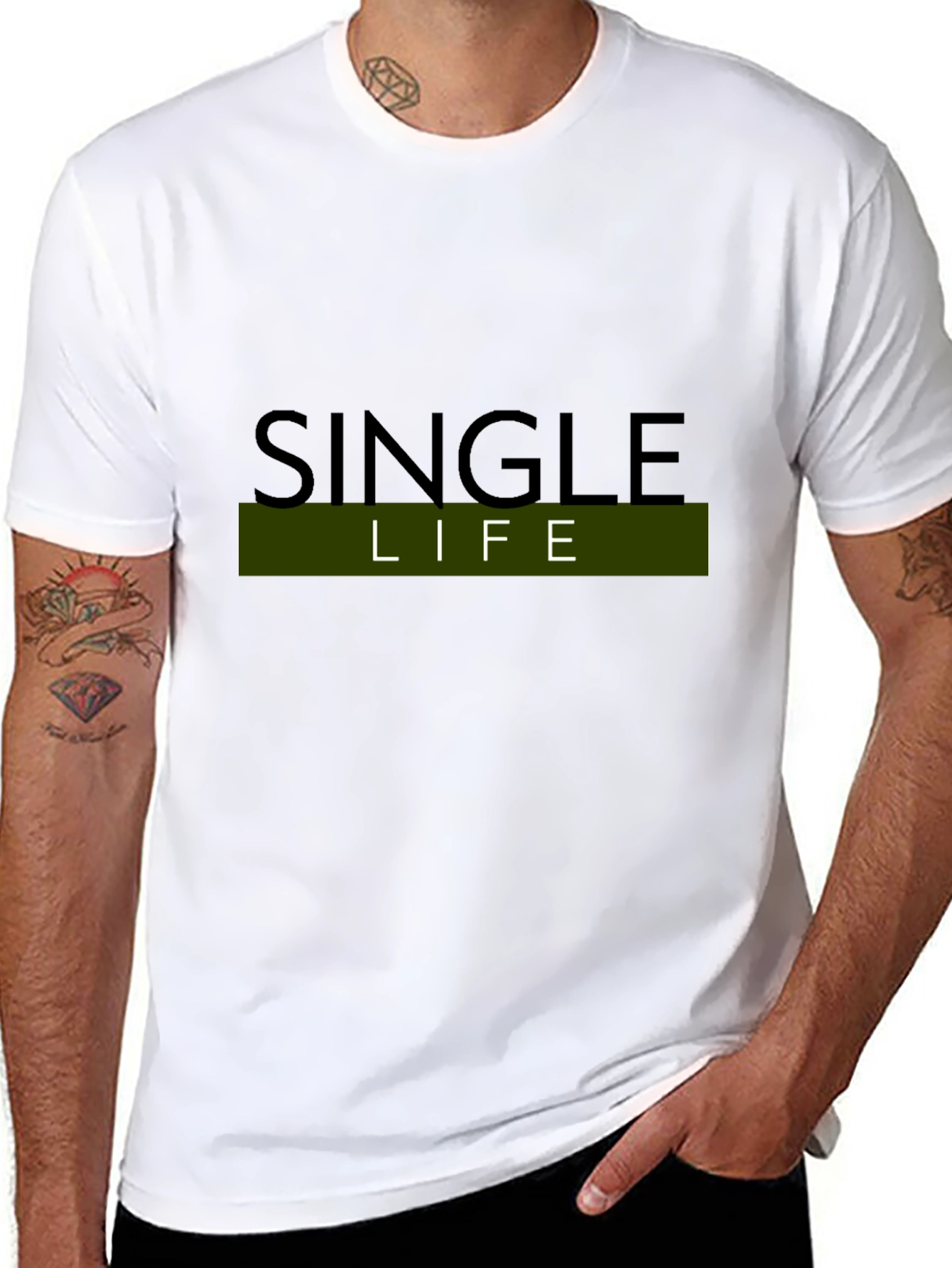 Single Life Black Graphic Tee