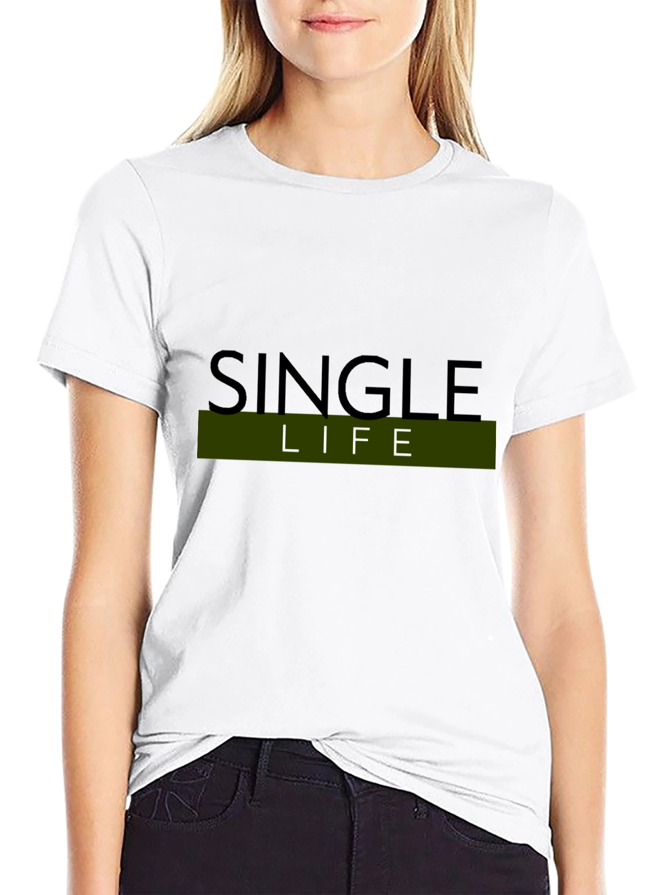 Single Life Black Graphic Tee