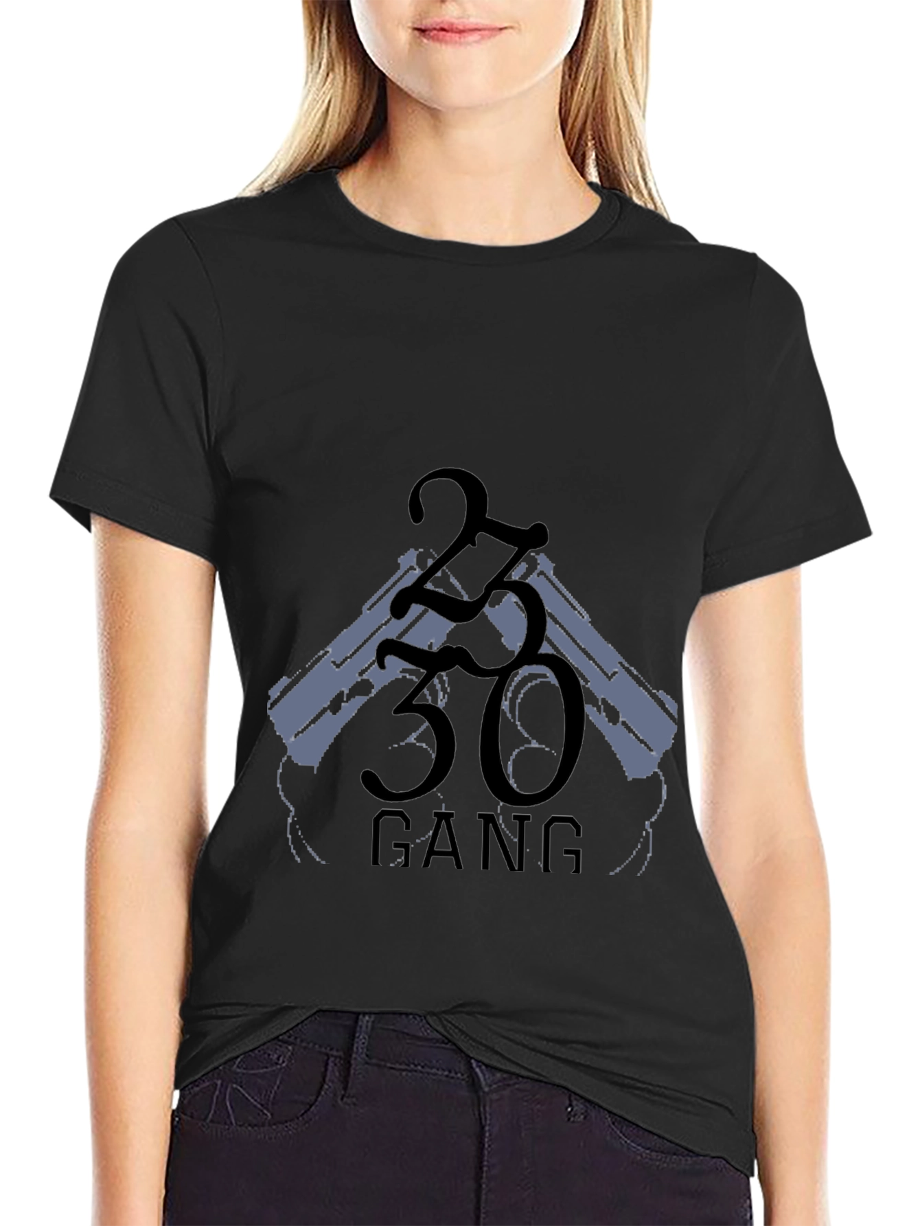 2330 Gang Graphic Black Tee Shirt
