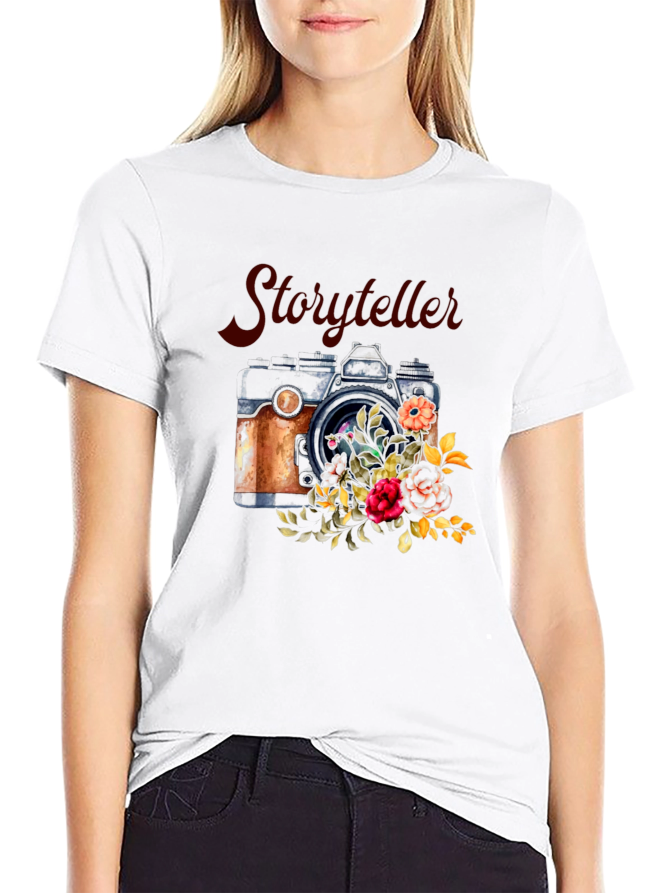 Storyteller Camera Floral T-Shirt