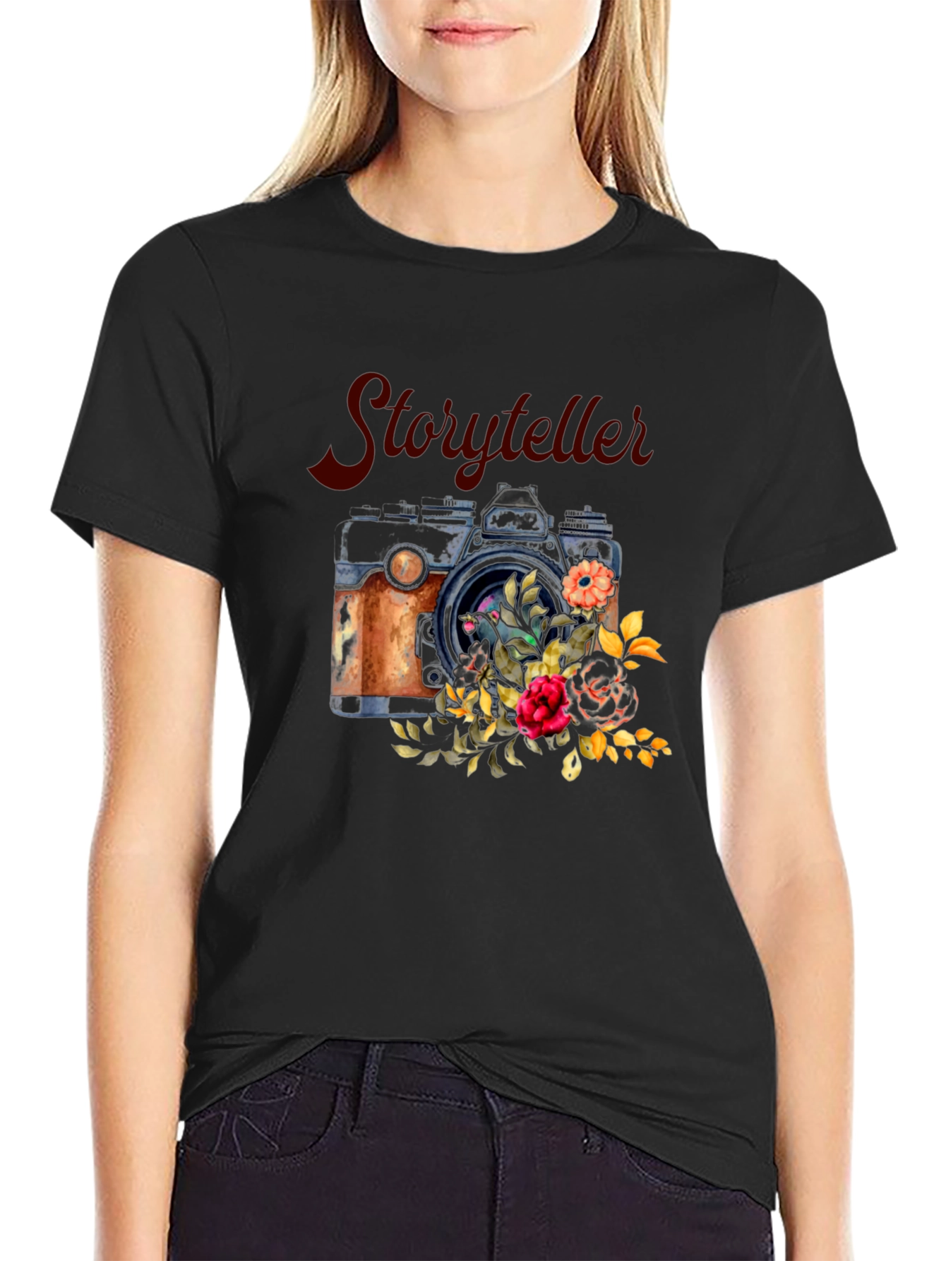 Storyteller Camera Floral T-Shirt
