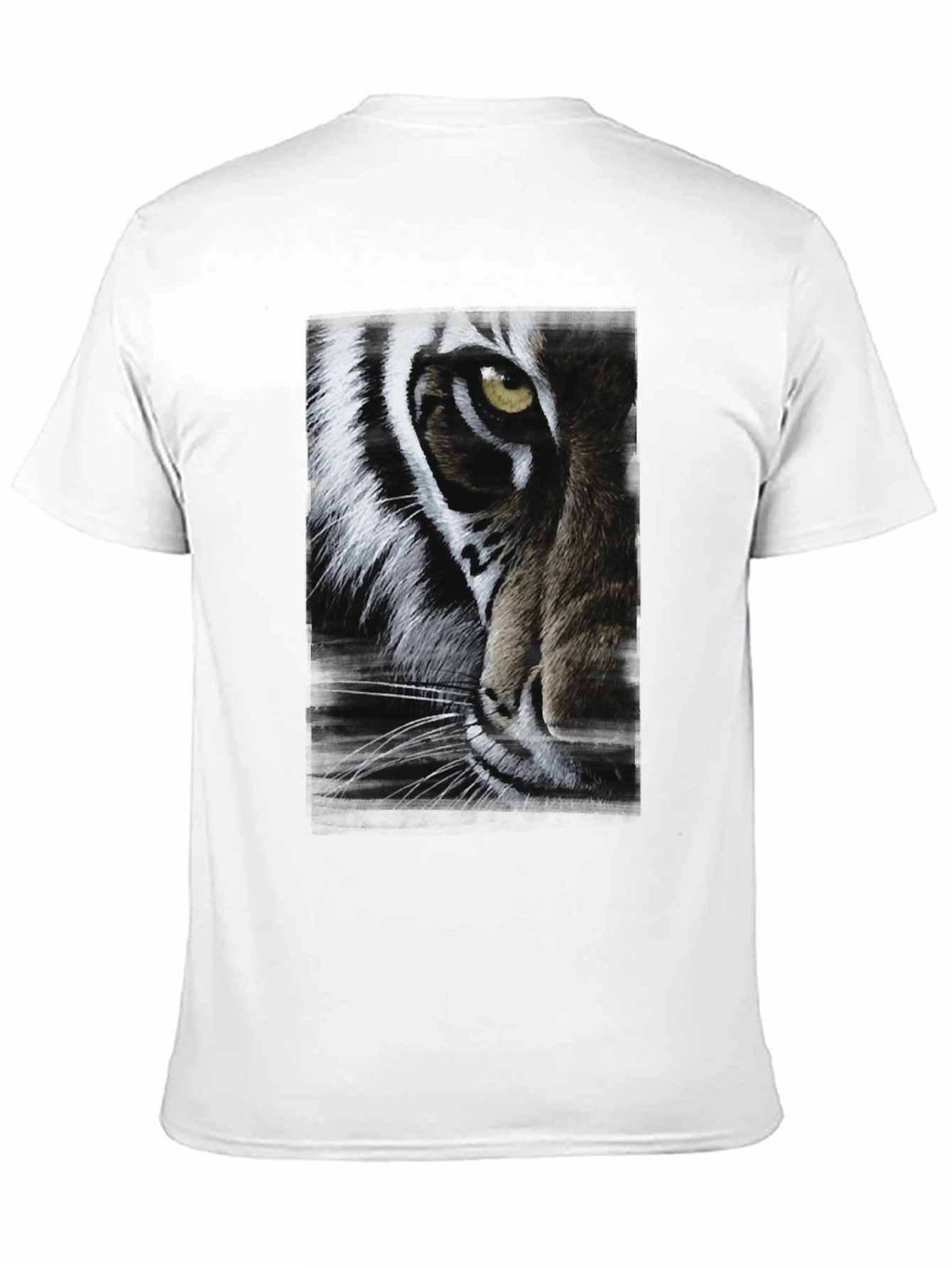 Tiger Face Graphic Print Black T-Shirt