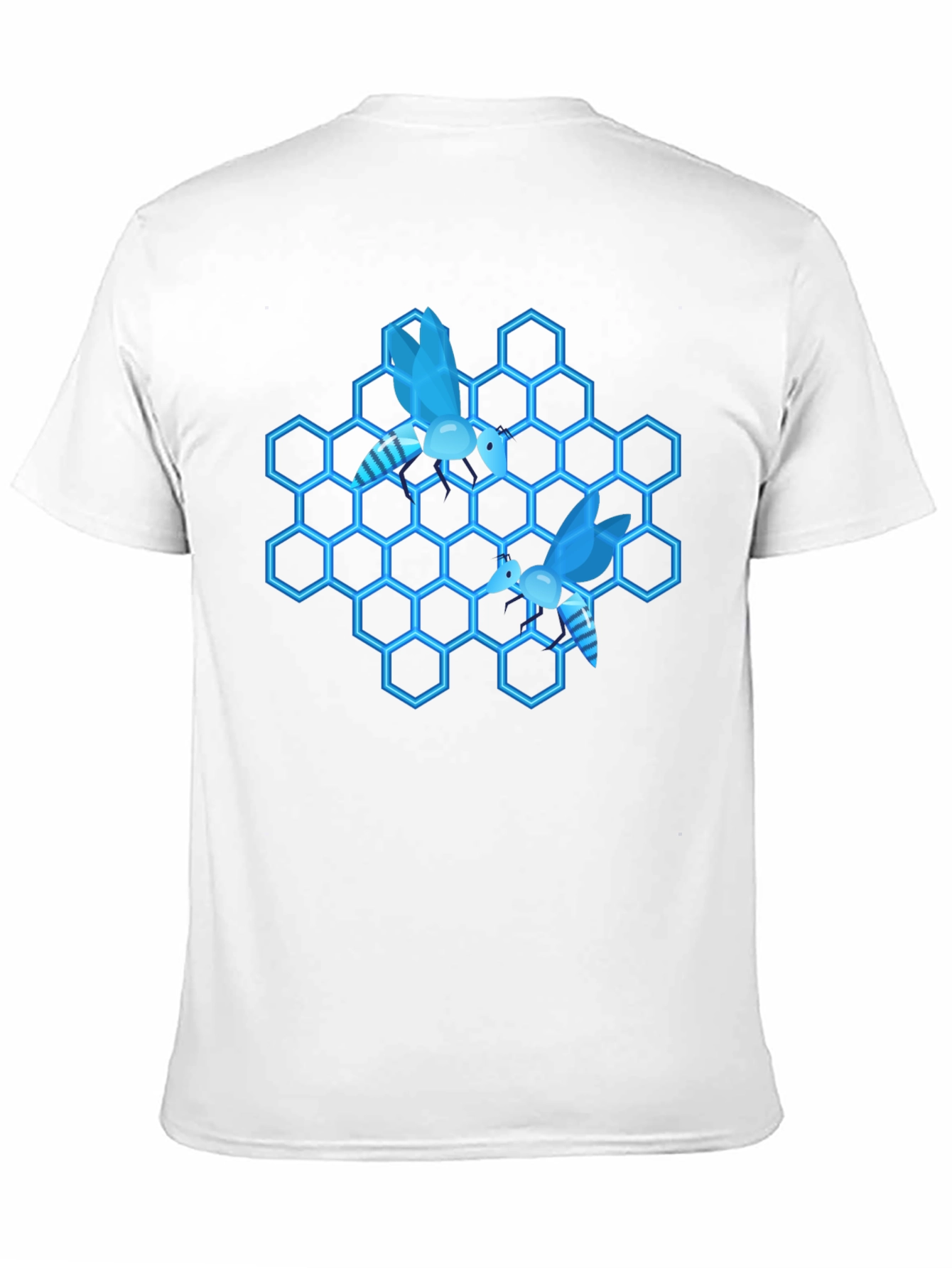 Honeycomb Bee Graphic Tee - Cool Black T-Shirt
