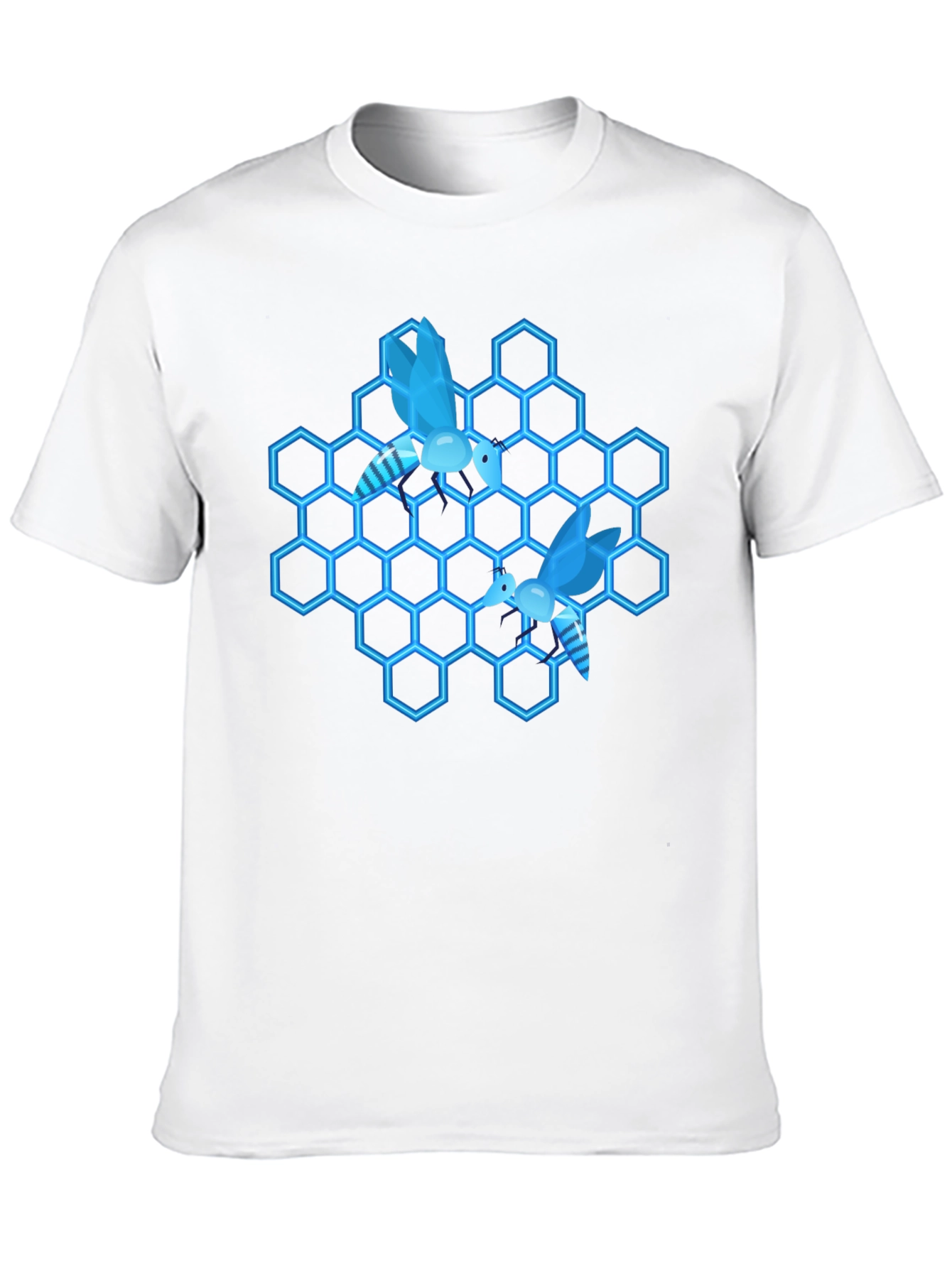 Honeycomb Bee Graphic Tee - Cool Black T-Shirt
