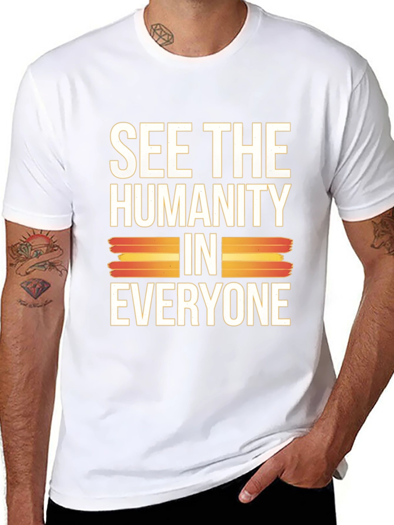 See The Humanity In Everyone Black Graphic Tee