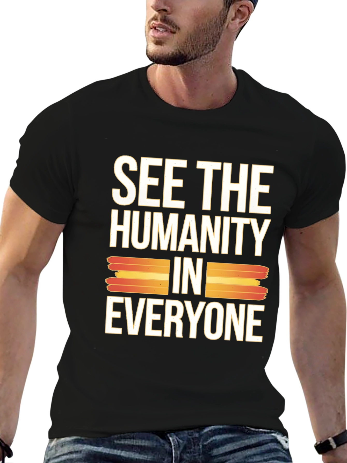 See The Humanity In Everyone Black Graphic Tee