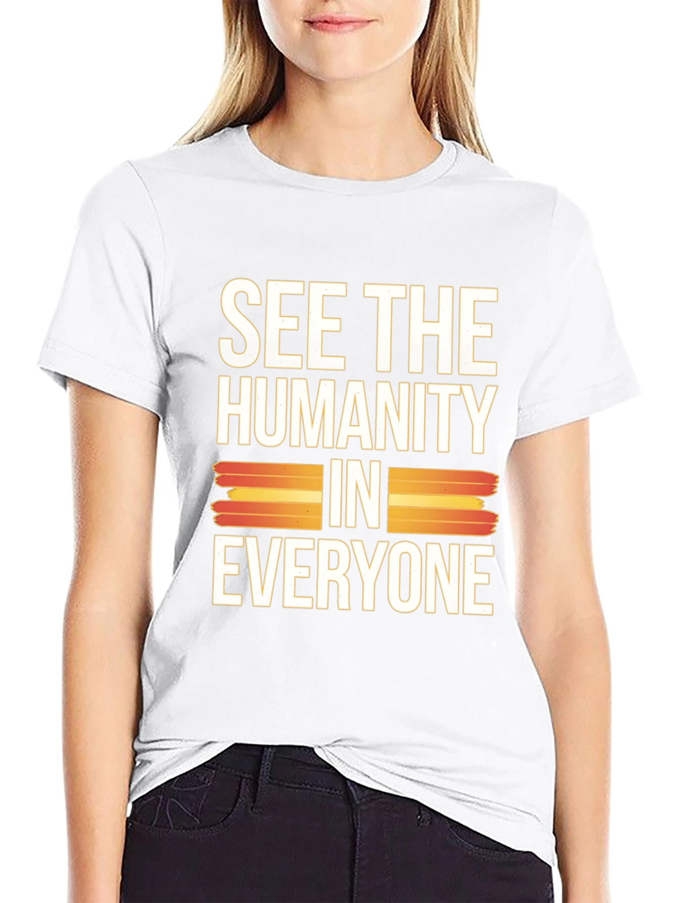 See The Humanity In Everyone Black Graphic Tee