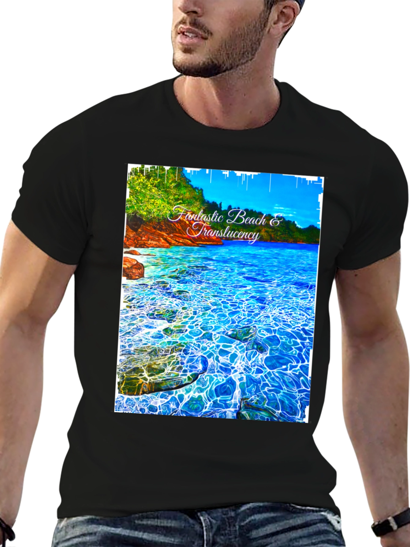 Fantastic Beach Graphic Tee - Black