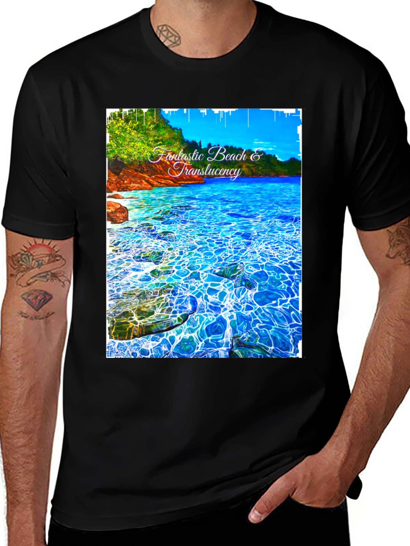 Fantastic Beach Graphic Tee - Black